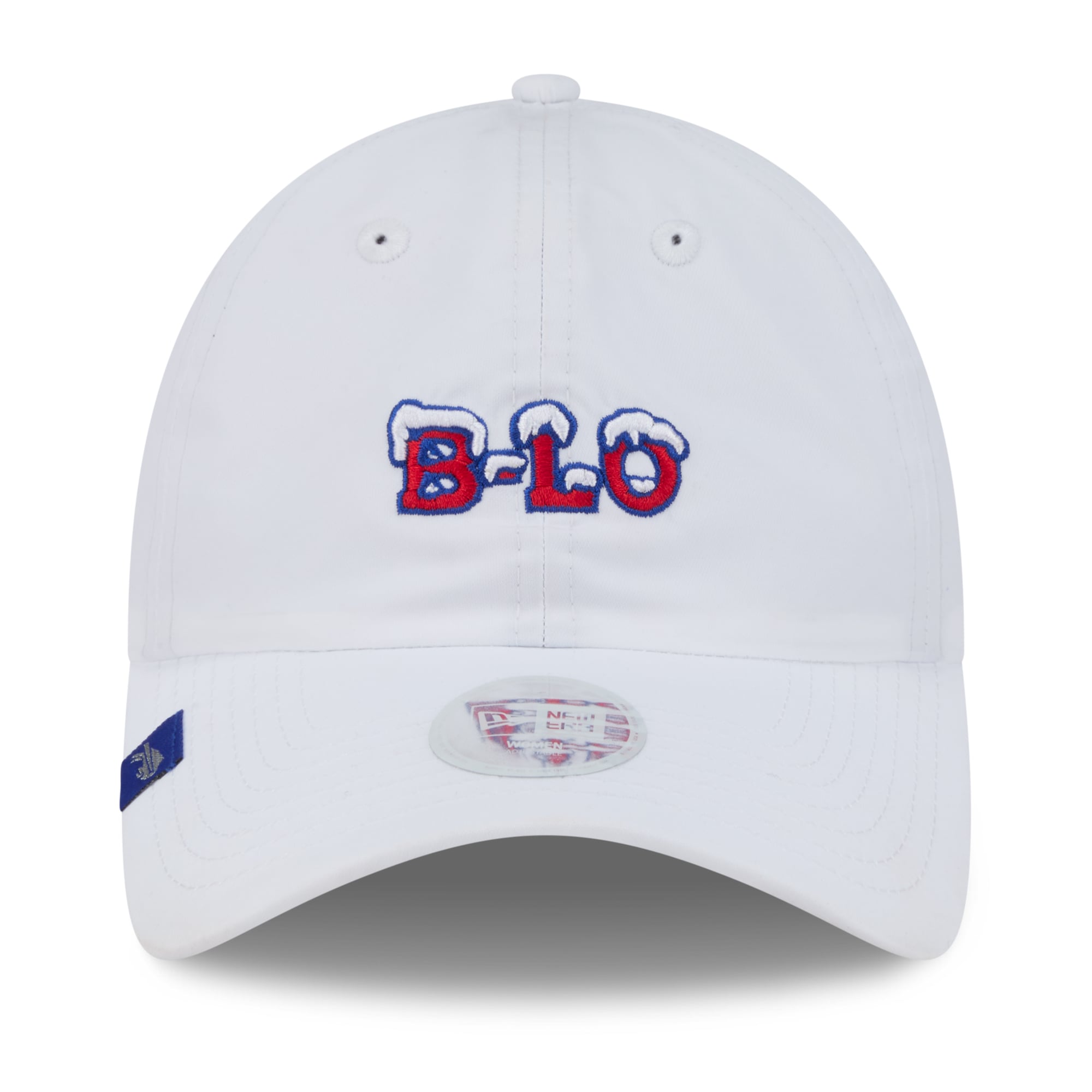 Women's New Era White Buffalo Bills Rivalries Collection Fan Pack Ponytail 9TWENTY Adjustable Hat