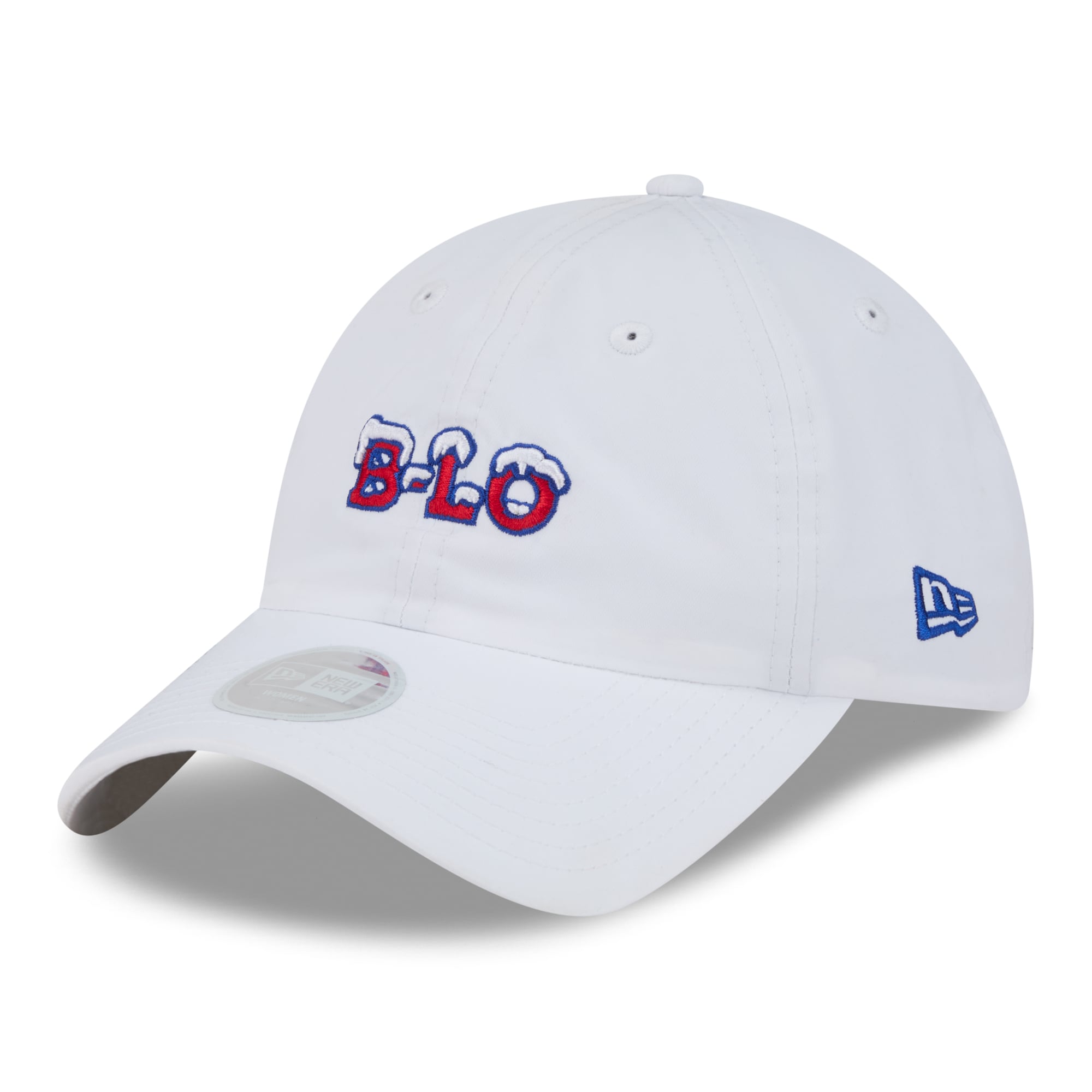 Women's New Era White Buffalo Bills Rivalries Collection Fan Pack Ponytail 9TWENTY Adjustable Hat