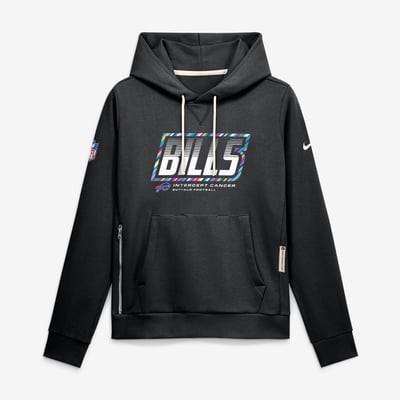 Buffalo Bills Nike Women's 2026 NFL Crucial Catch Sideline Standard Issue Dri-FIT Pullover Hoodie - Black