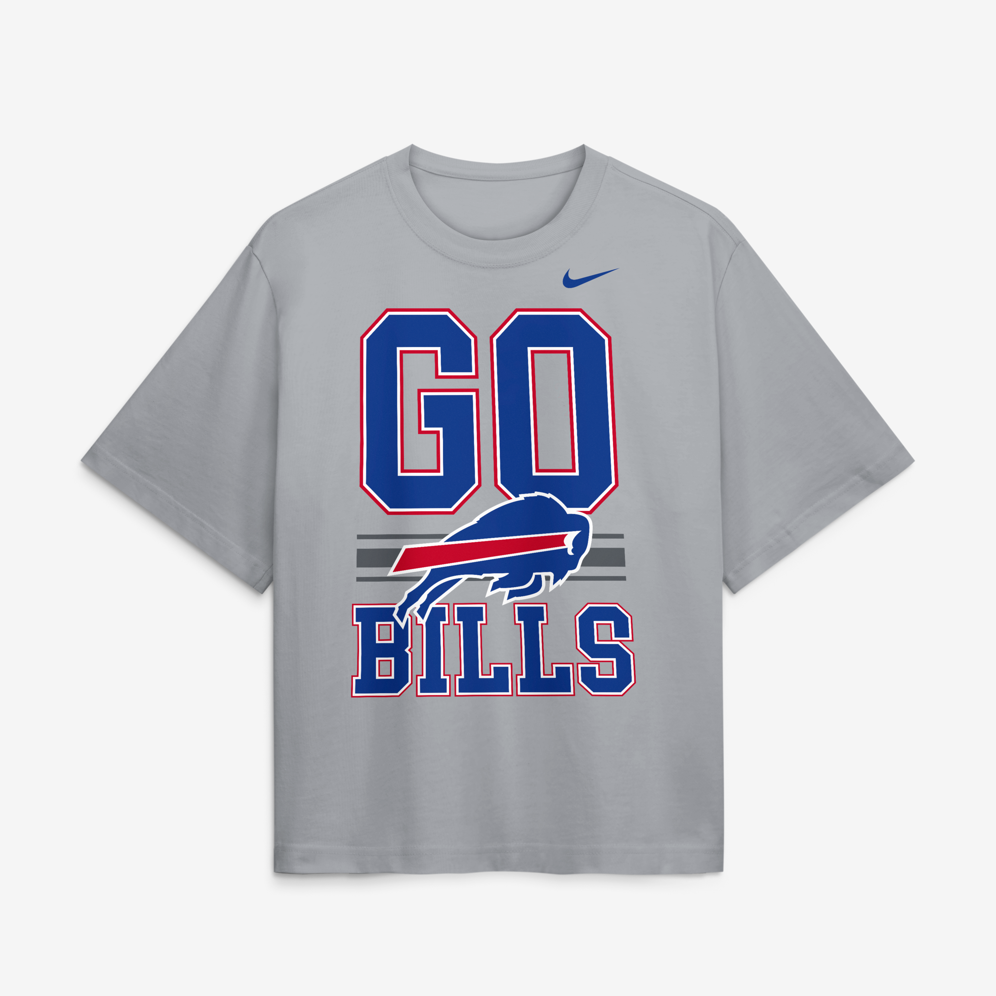 Women's Nike Gray Buffalo Bills Alternate Boxy T-Shirt