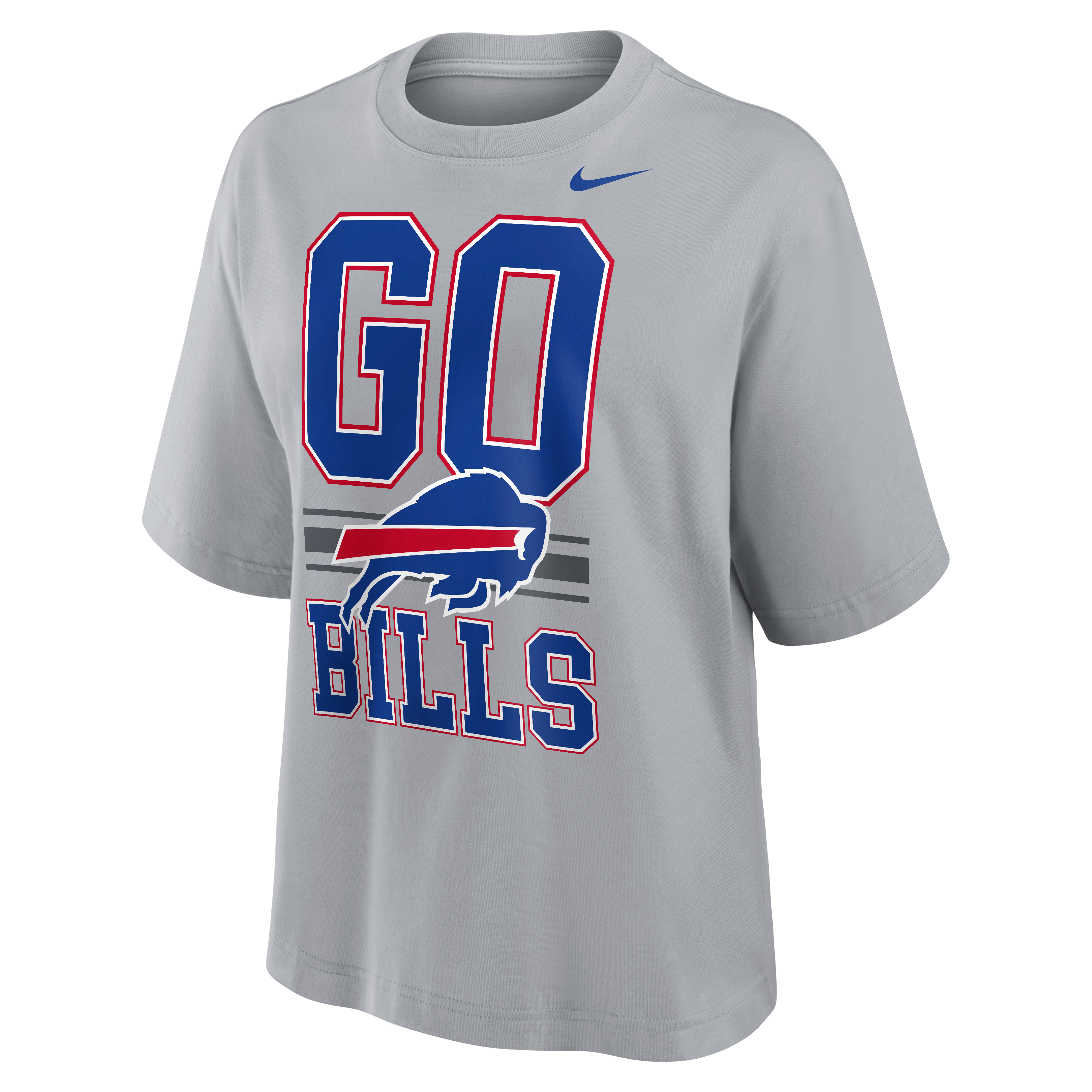 Women's Nike Gray Buffalo Bills Alternate Boxy T-Shirt
