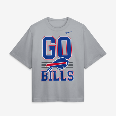 Buffalo Bills Nike Women's Alternate Boxy T-Shirt - Gray