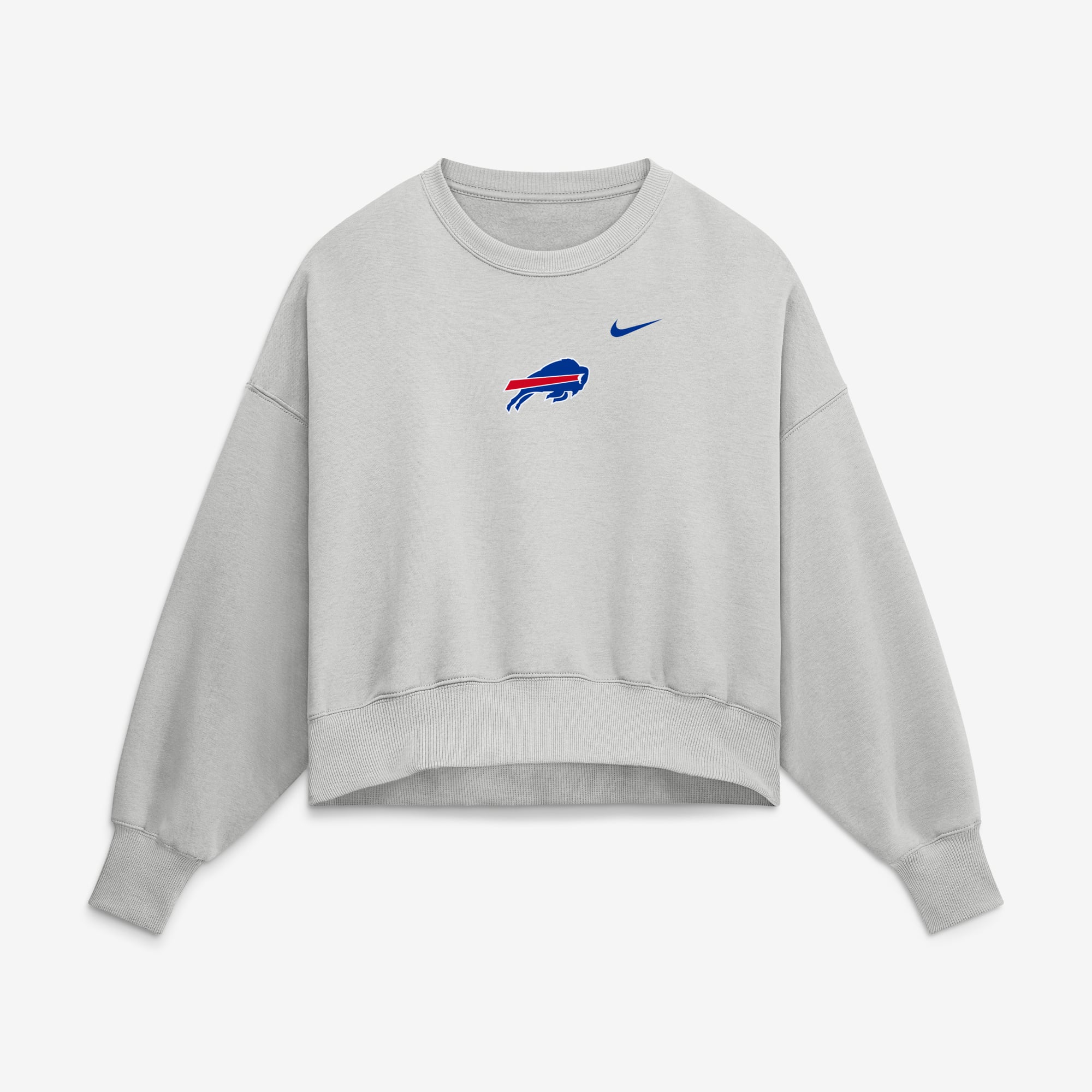 Women's Nike Gray Buffalo Bills Oversized Primetime Phoenix Fleece Sweatshirt
