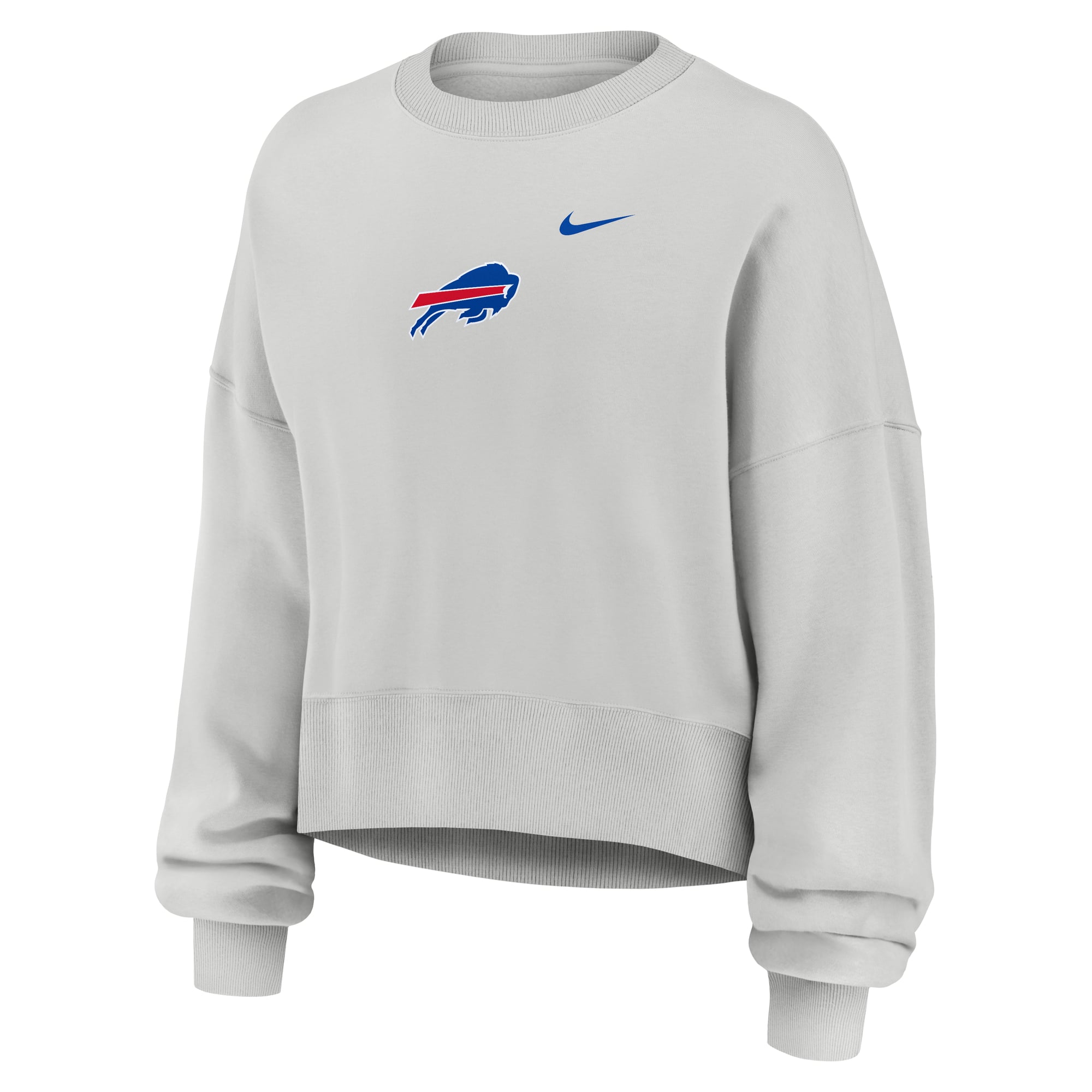 Women's Nike Gray Buffalo Bills Oversized Primetime Phoenix Fleece Sweatshirt