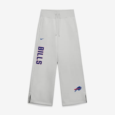 Buffalo Bills Nike Women's Phoenix Fleece Wide-Leg Sweatpants - Gray