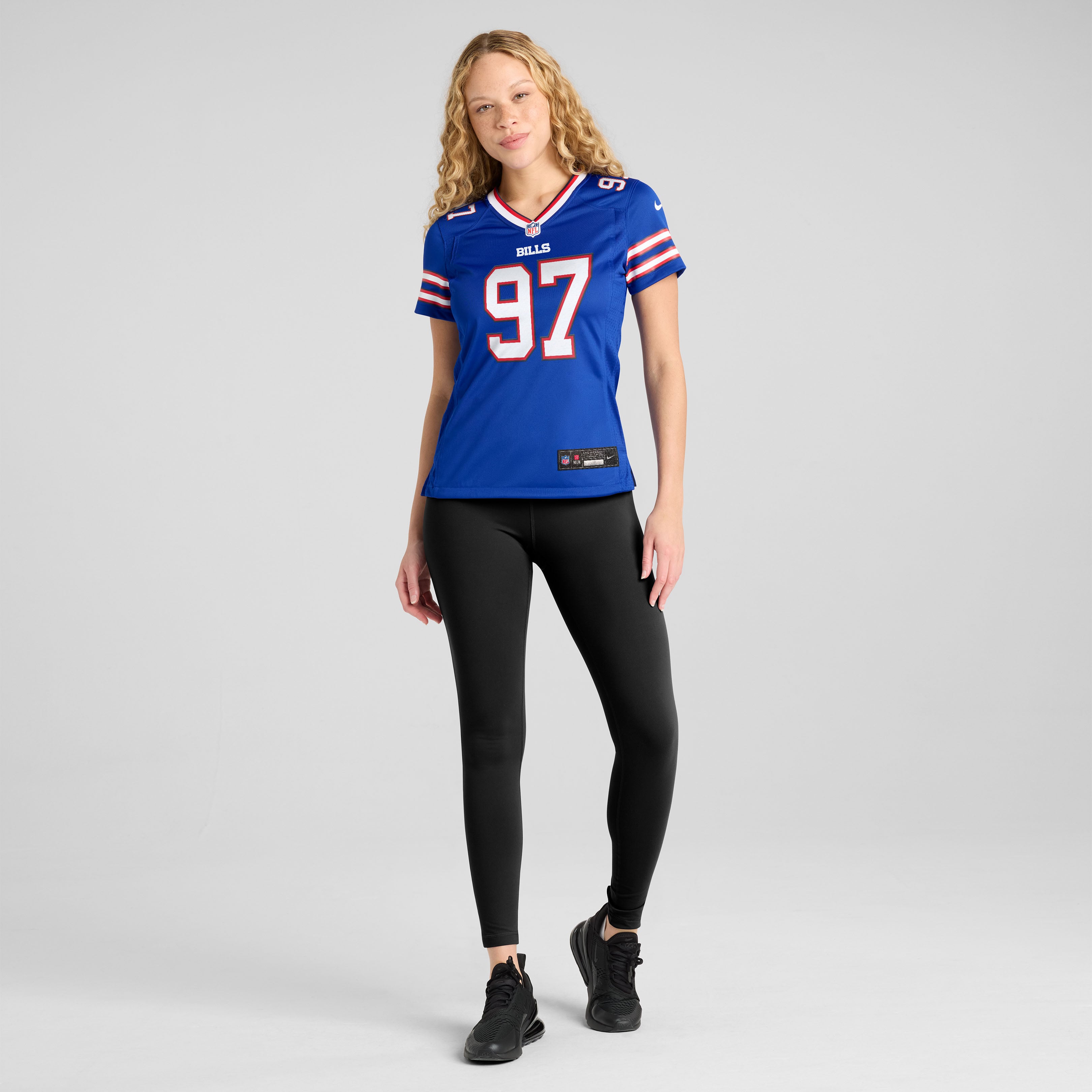 Maillot de match Nike Greg Gaines Royal Buffalo Bills pour femmes