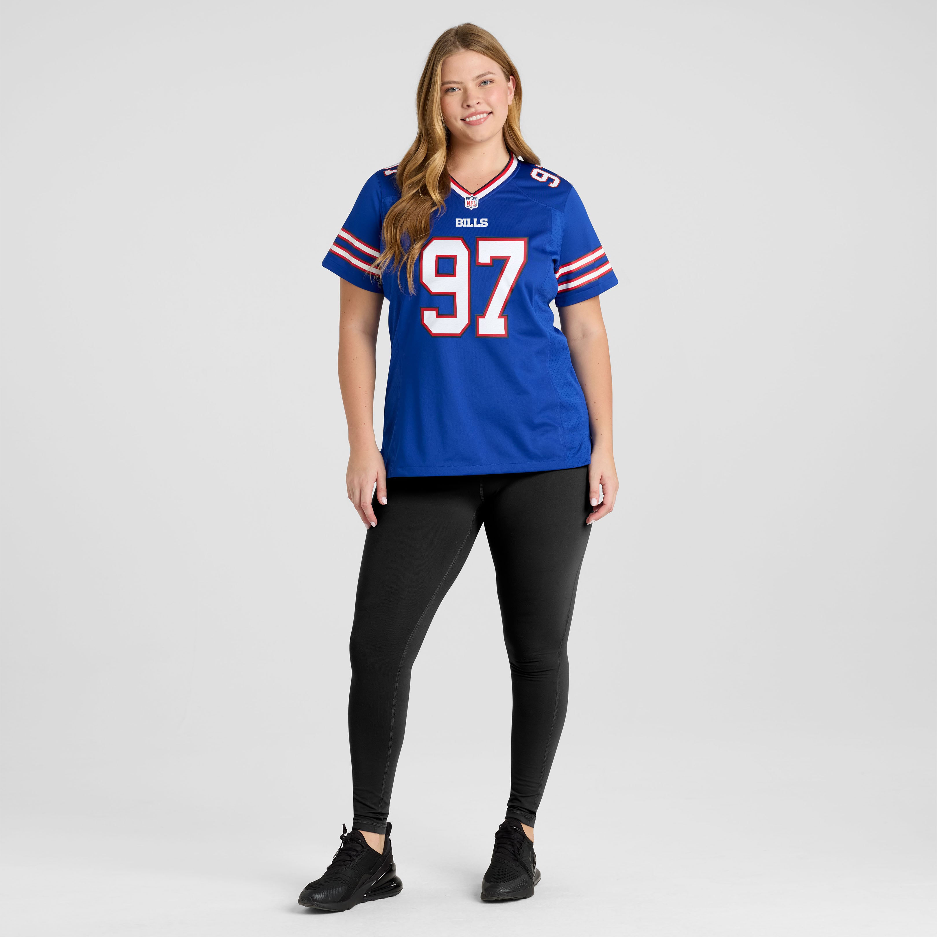 Maillot de match Nike Greg Gaines Royal Buffalo Bills pour femmes
