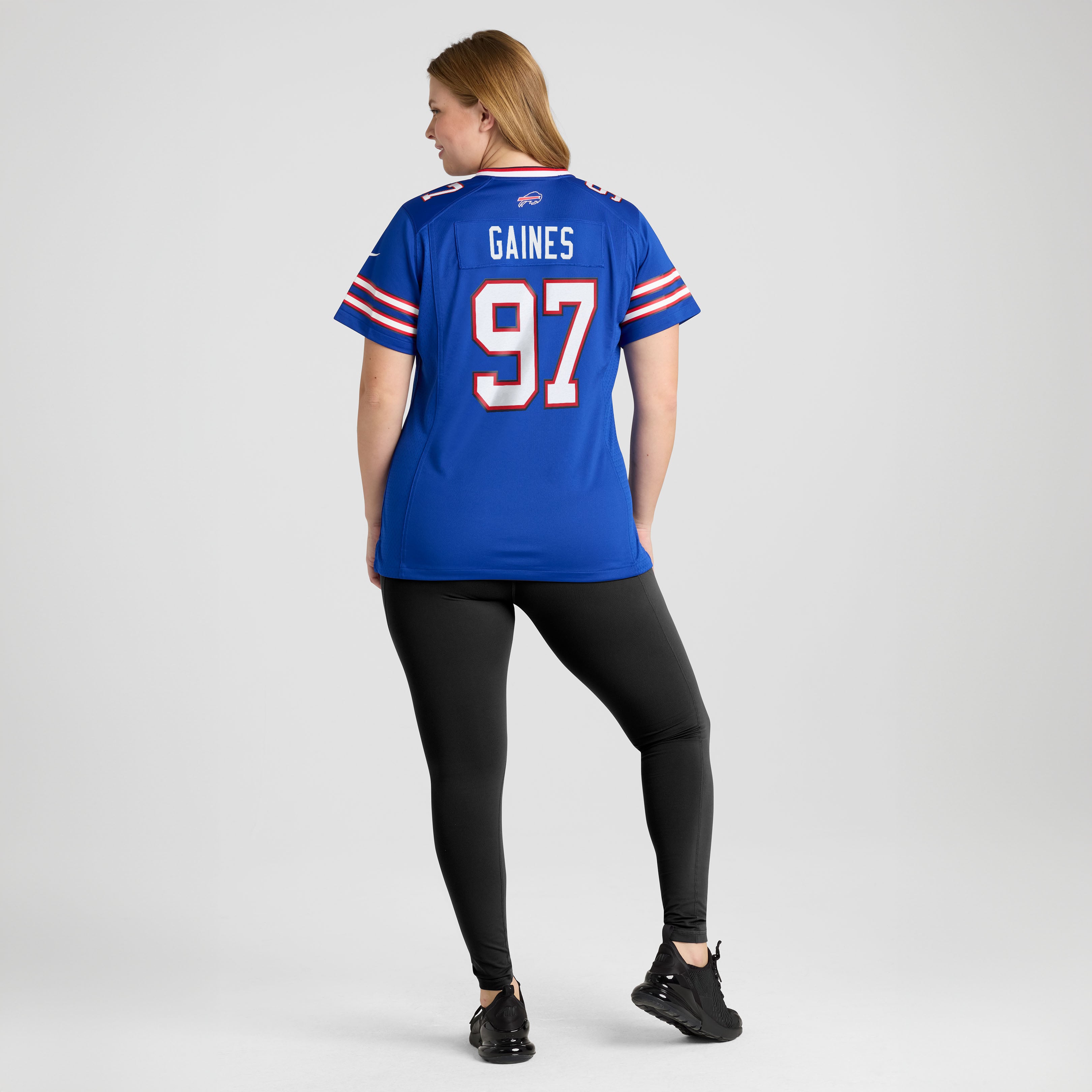 Maillot de match Nike Greg Gaines Royal Buffalo Bills pour femmes