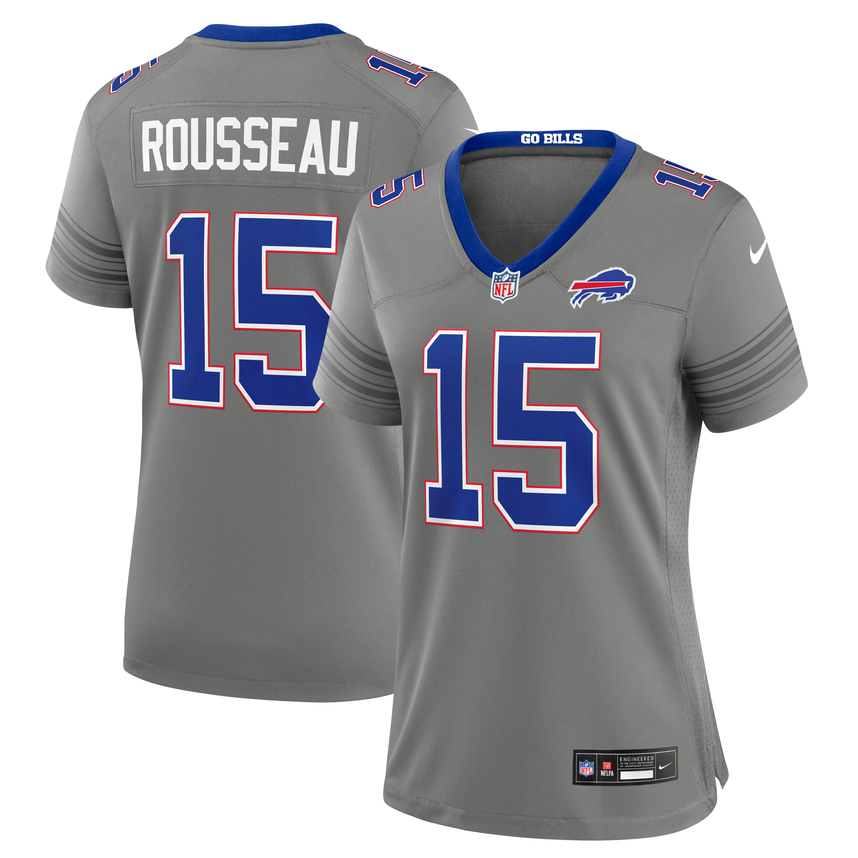 Women's Nike Gregory Rousseau Royal Buffalo Bills Team Game Jersey
