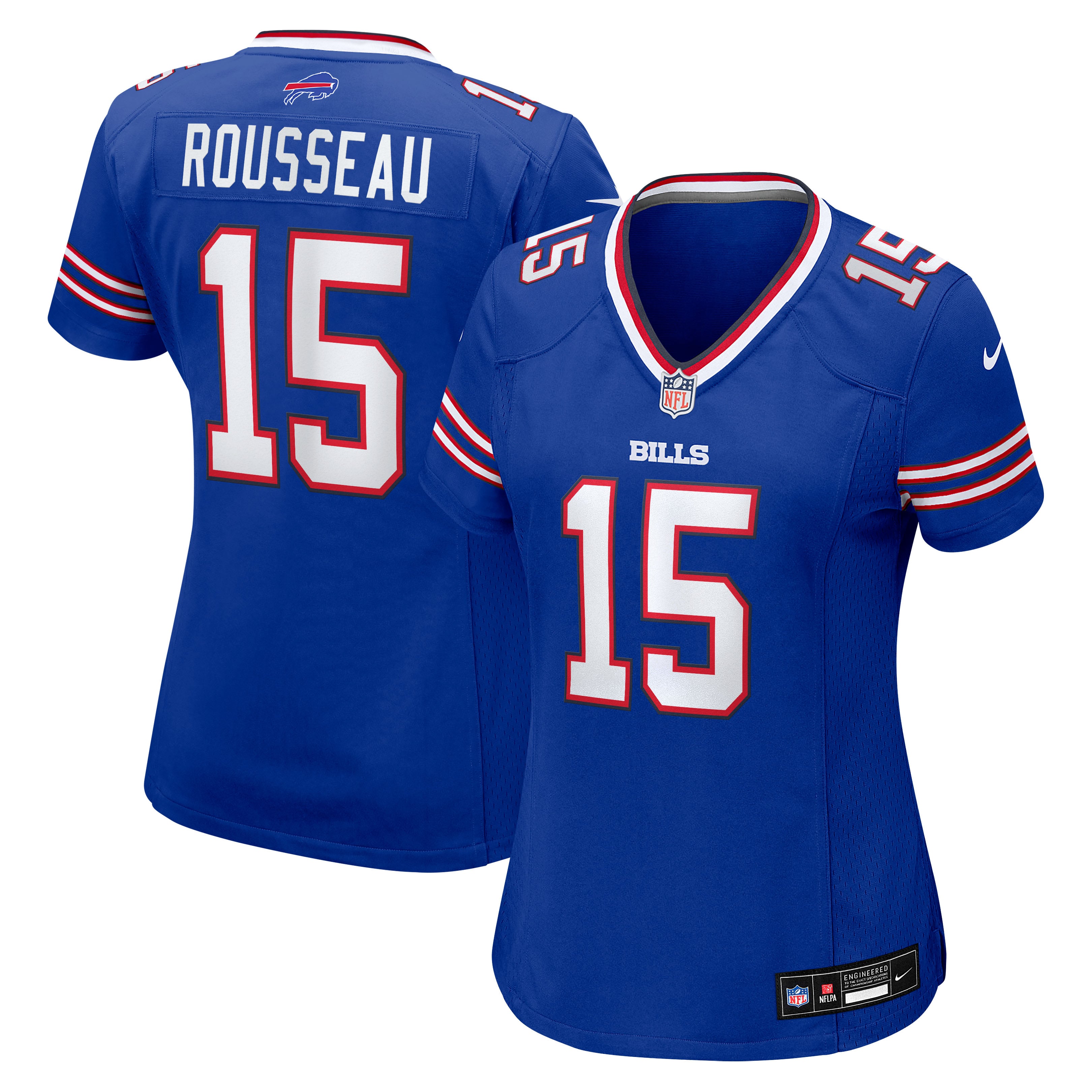 Women's Nike Gregory Rousseau Royal Buffalo Bills Team Game Jersey