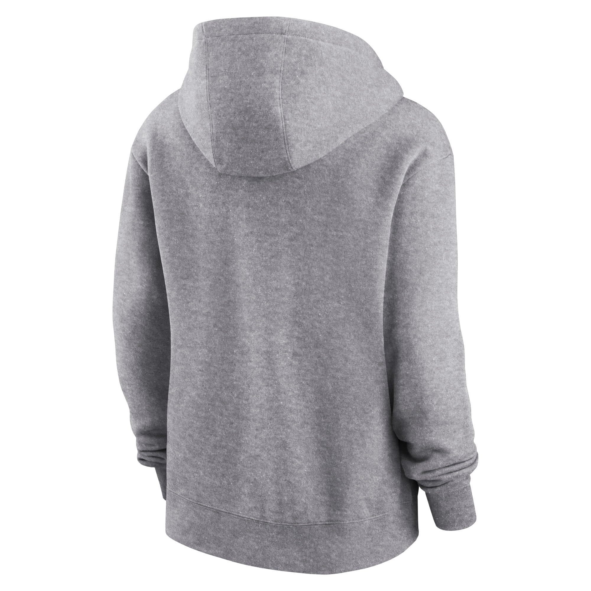 Sweat à capuche en polaire Nike Club pour femme, gris chiné, logo de l'équipe des Buffalo Bills