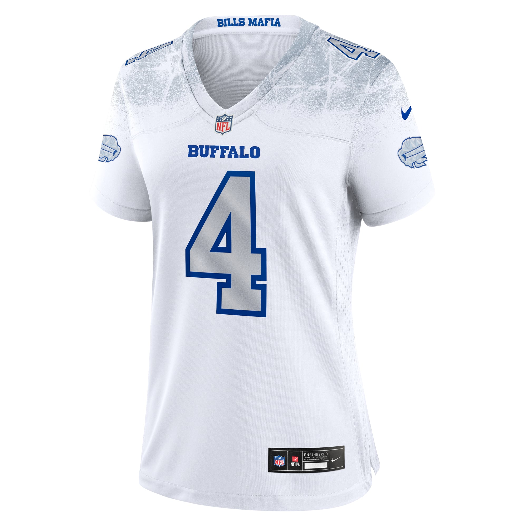 Maillot de match Nike James Cook III blanc la collection Rivalries des Buffalo Bills pour femmes