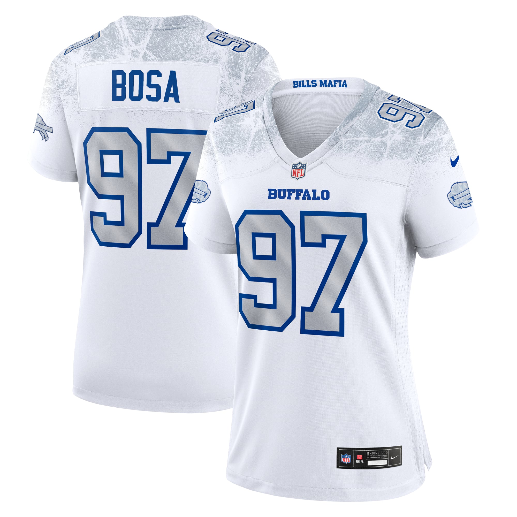 Women's Nike Joey Bosa White Buffalo Bills Rivalries Collection Game Jersey
