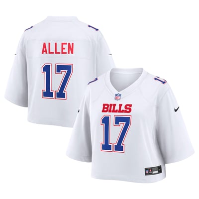 Josh Allen Buffalo Bills Nike Women's Cropped Fashion Game Jersey - White