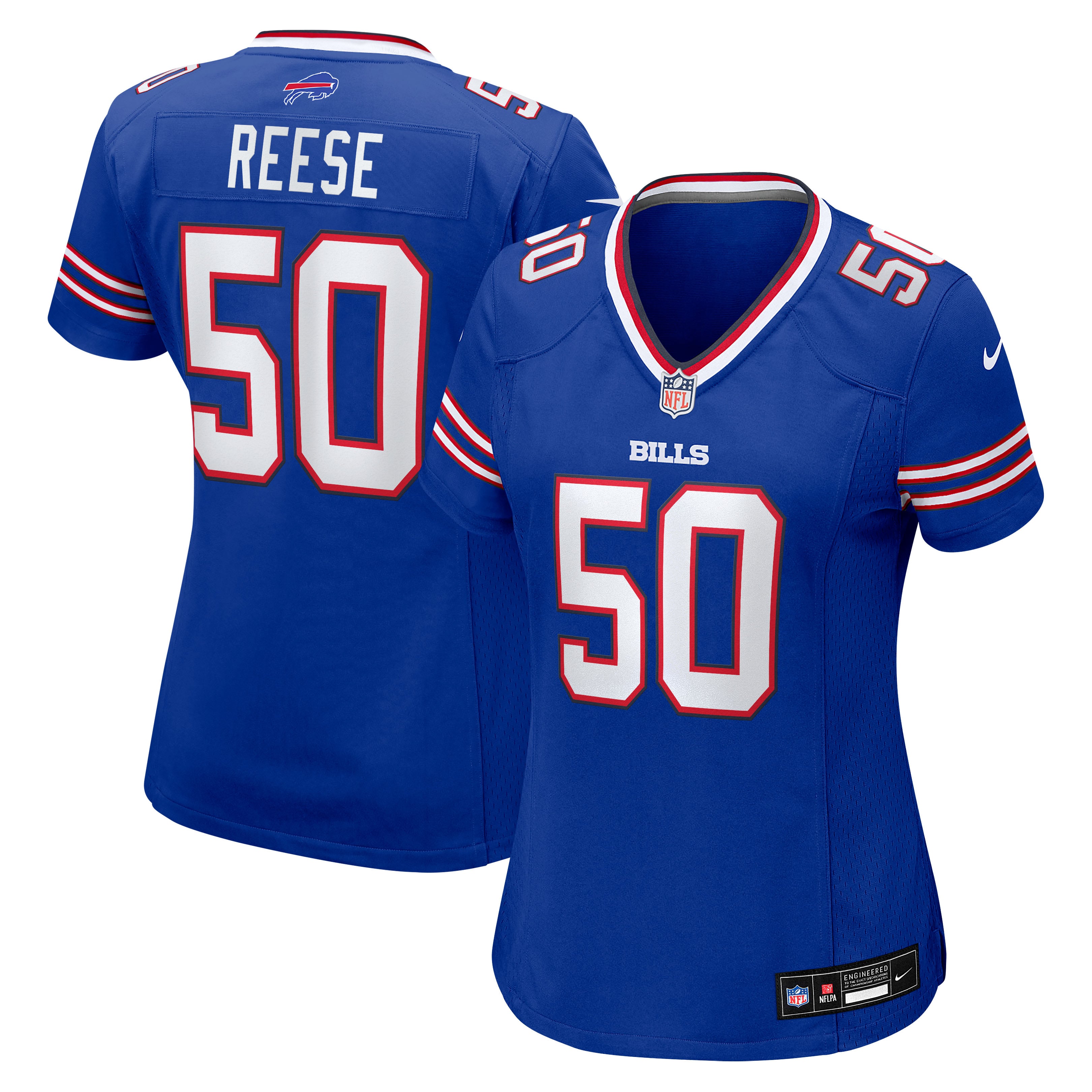 Maillot de match Nike Otis Reese Royal Buffalo Bills pour femmes