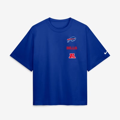 Buffalo Bills Nike Women's Primetime Premium Essential Loose Fit Boxy T-Shirt - Royal