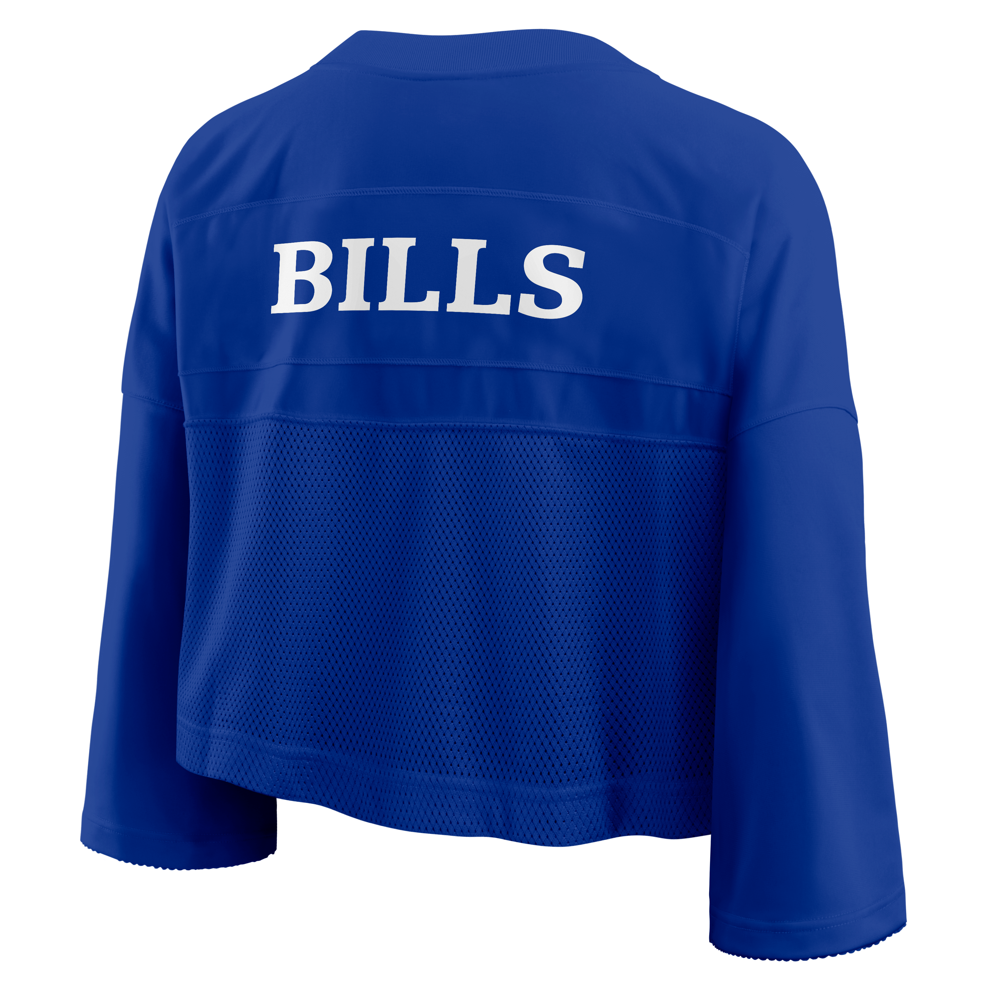 Women's Nike Royal Buffalo Bills Rewind Cropped Mesh Dri-FIT Fashion Jersey