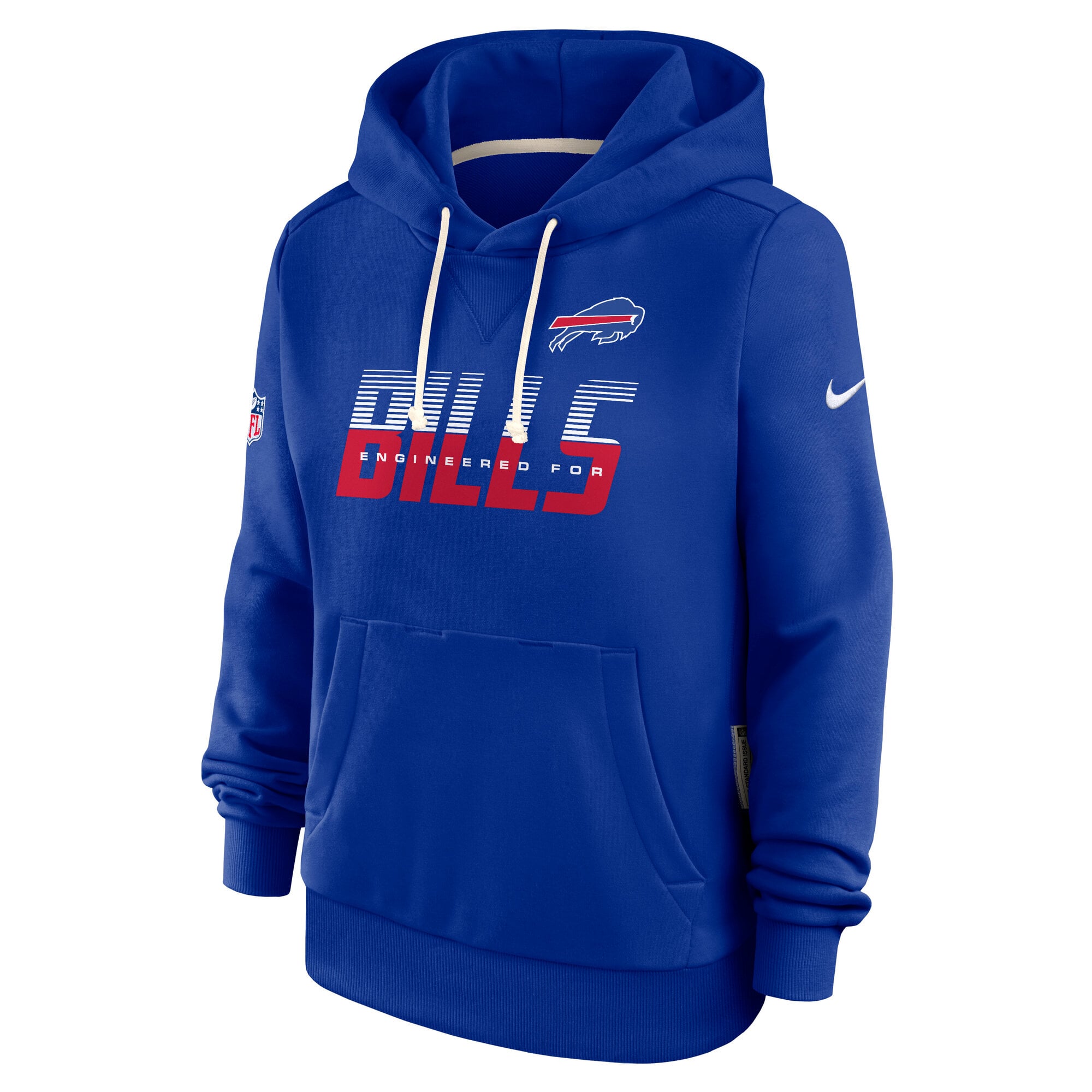Sweat à capuche Nike Royal Buffalo Bills Sideline Standard Issue Dri-FIT pour femme