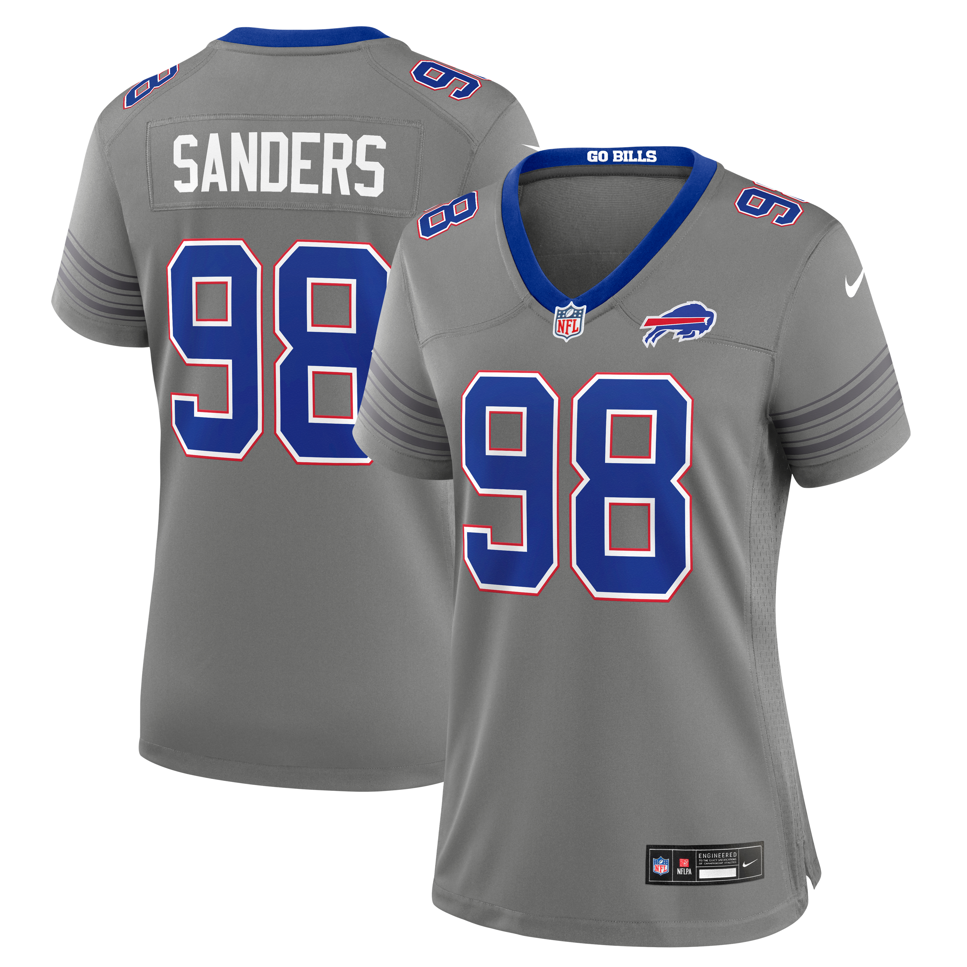 Women's Nike T.J. Sanders  Royal Buffalo Bills Team Game Jersey