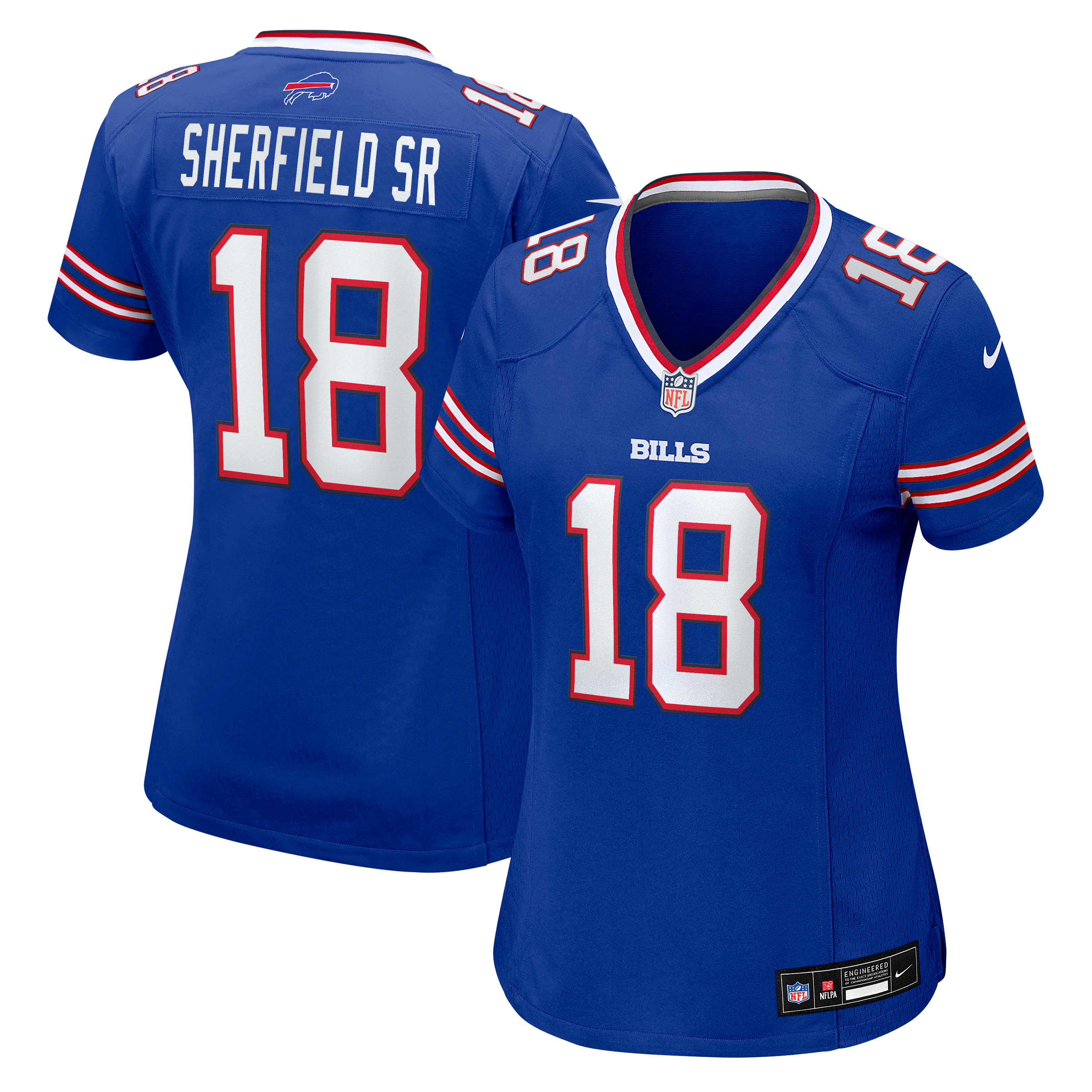 Women's Nike Trent Sherfield Sr. Royal Buffalo Bills Team Game Jersey