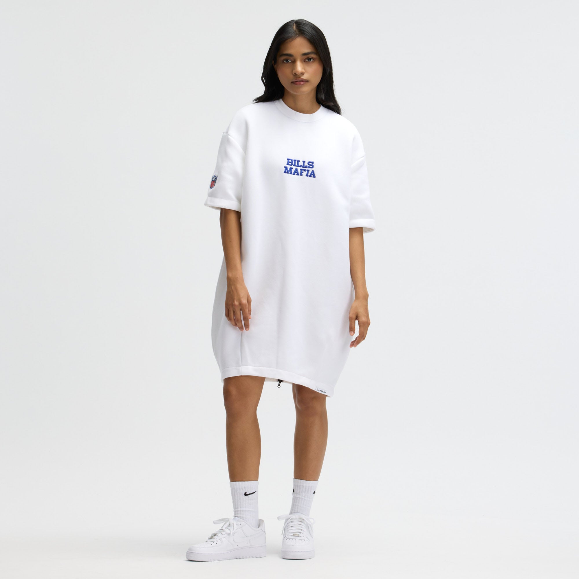 Robe oversize en polaire technique Nike Buffalo Bills Rivalries Collection blanche pour femme