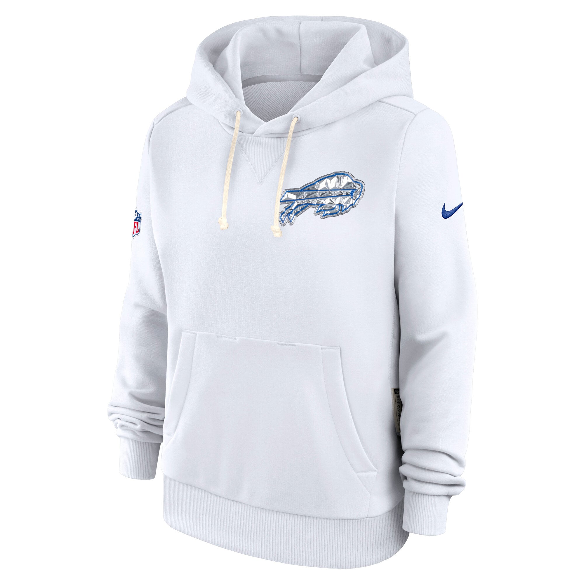 Women's Nike  White Buffalo Bills Rivalries Collection Sideline Dri-FIT Hoodie