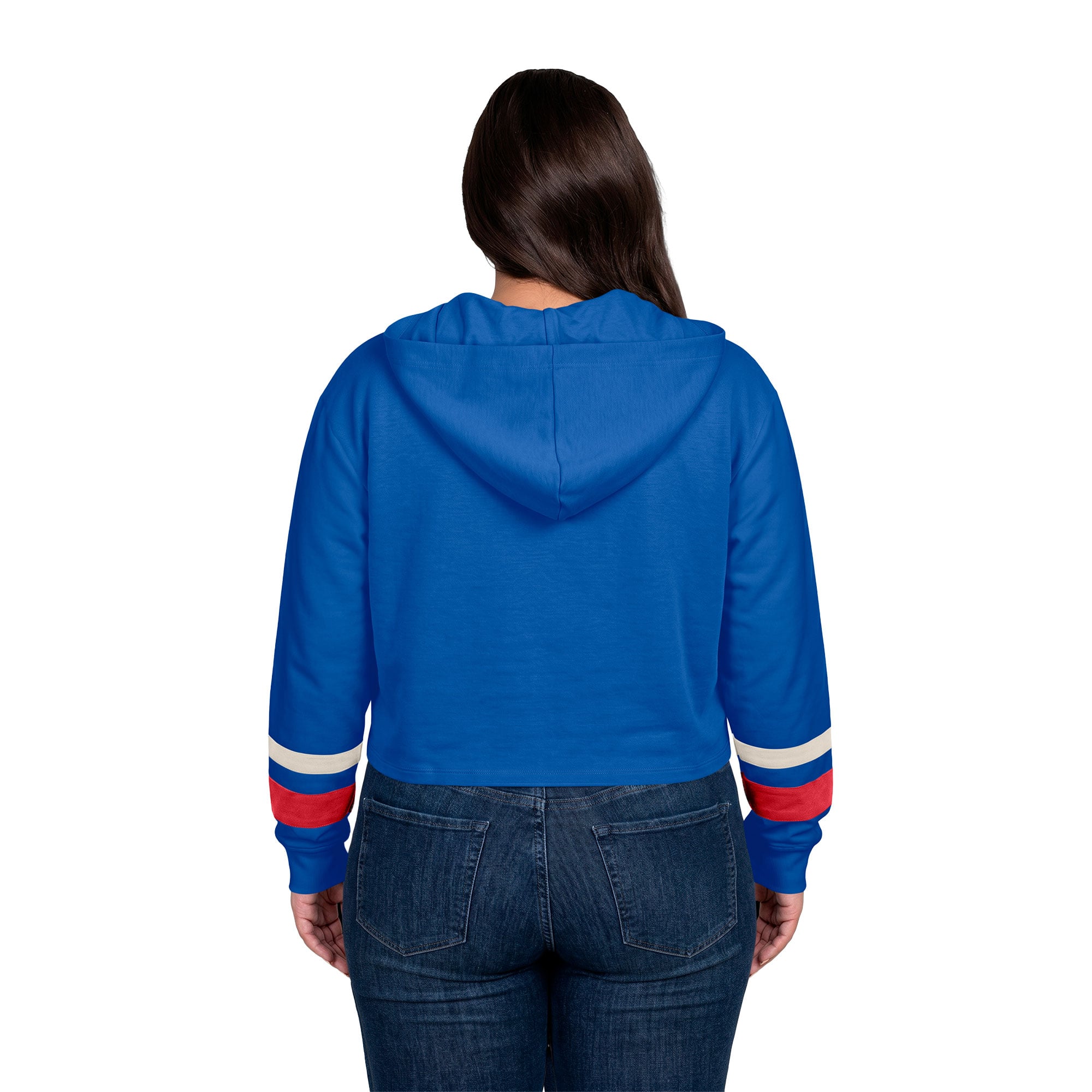 Sweat à capuche rétro lacets New Era Royal Buffalo Bills pour femmes grandes tailles