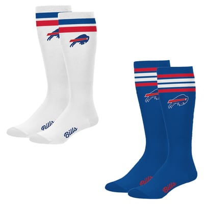 Buffalo Bills PRO Compression Women's Varsity Stripe Knee-High Compression Socks Two Pack