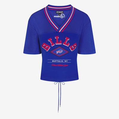 Buffalo Bills Off Season Women's Lace-Back V-Neck T-Shirt - Royal