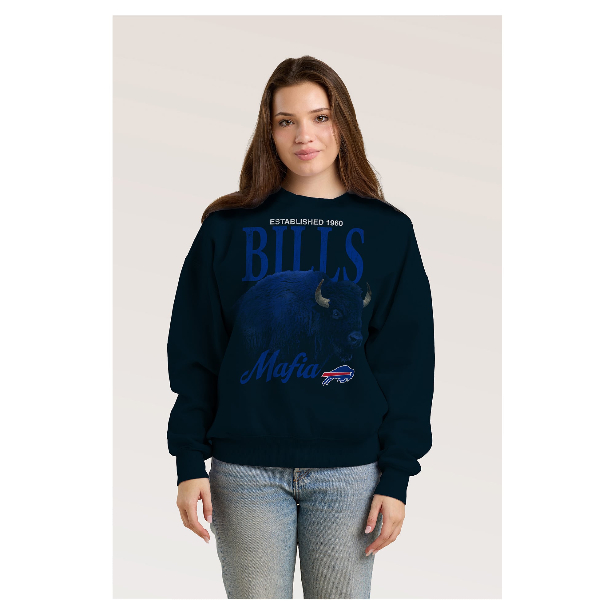 Women's Spirit Jersey Navy Buffalo Bills Mafia Fleece Sweatshirt
