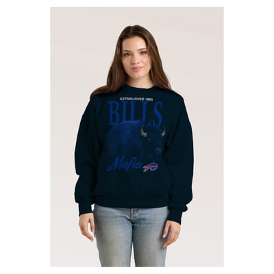 Buffalo Bills Spirit Jersey Women's Bills Mafia Fleece Sweatshirt - Navy