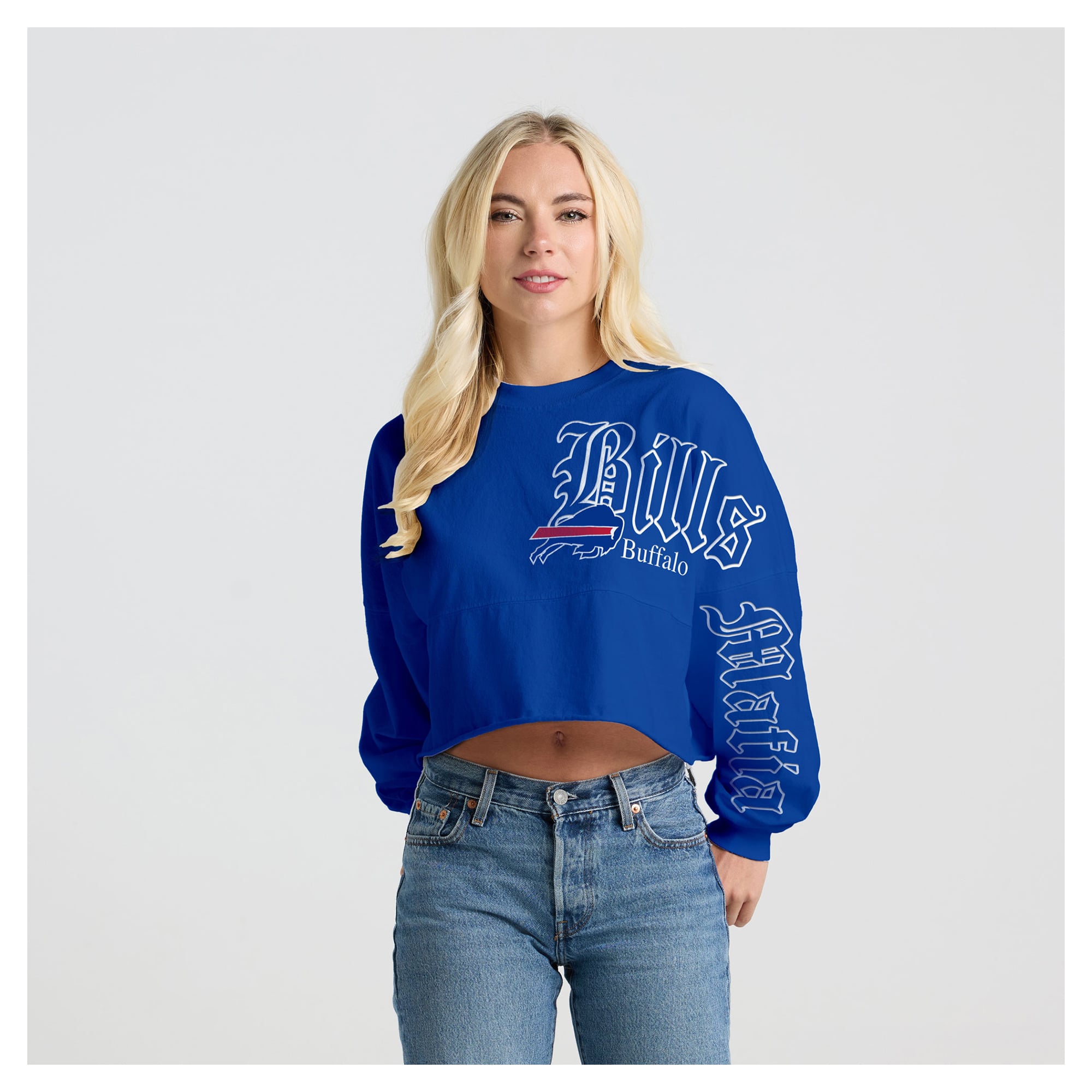 T-shirt court à manches longues Spirit Jersey Royal Buffalo Bills Mafia pour femmes