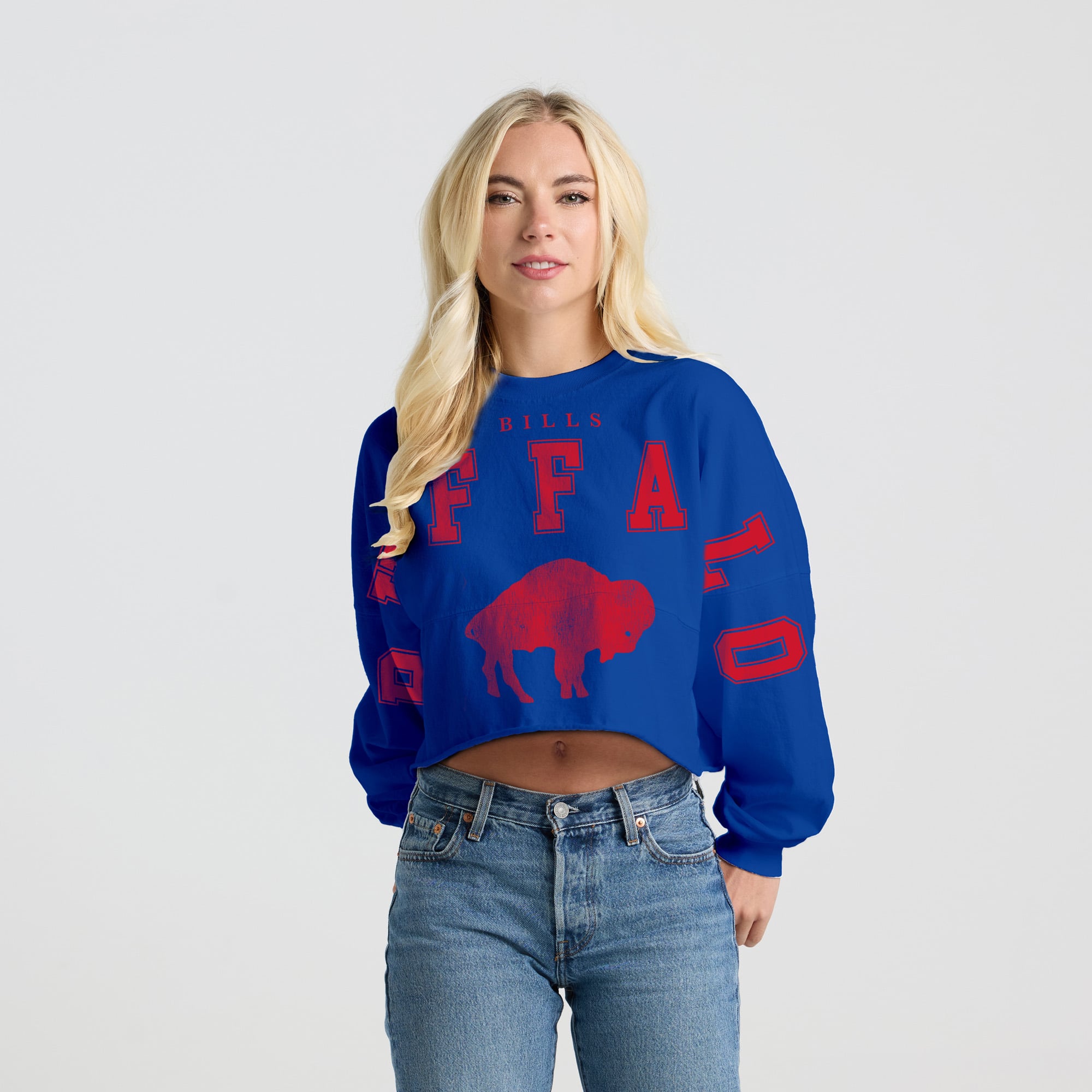 T-shirt court à manches longues Spirit Jersey Royal Buffalo Bills pour femmes