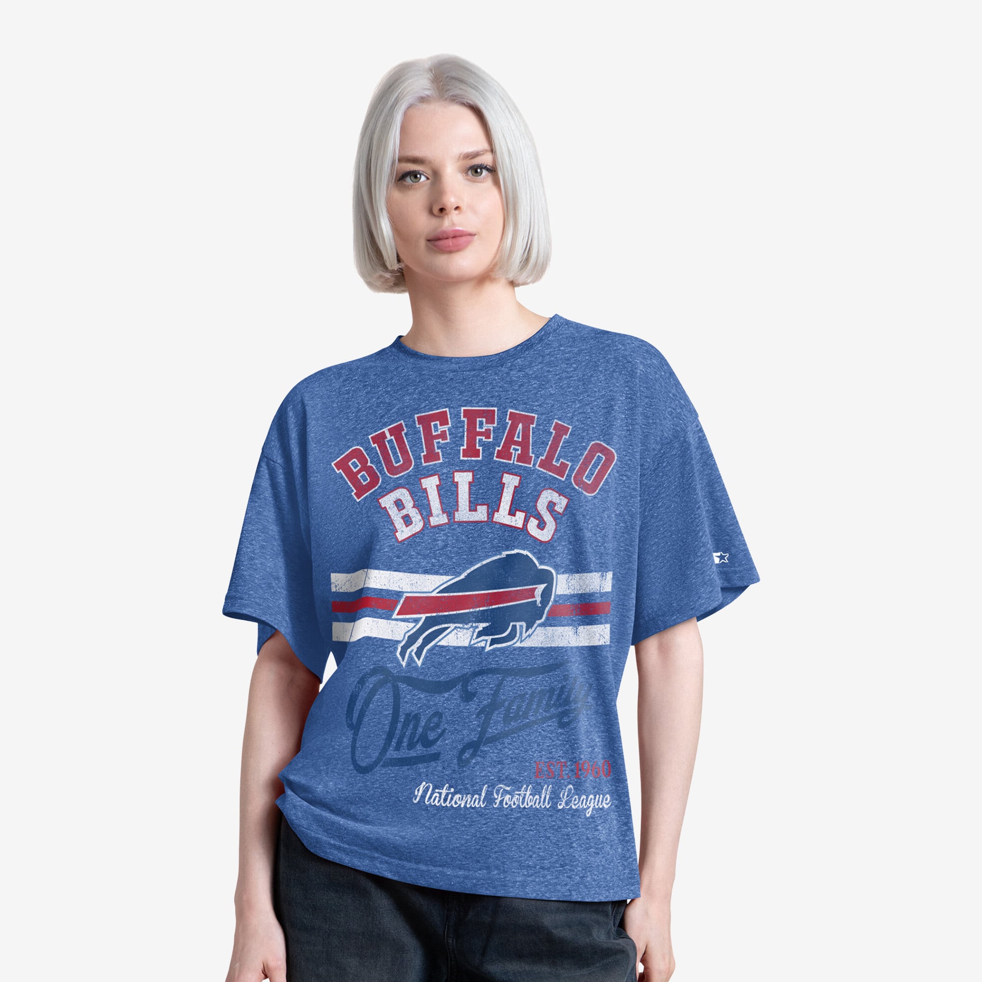 T-shirt Starter Blue Buffalo Bills Jump Shot pour femmes