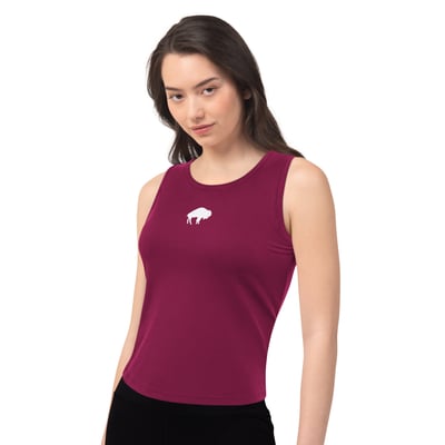  Buffalo Bills Starter Women's  Athleisure Cropped Tank Top - Maroon