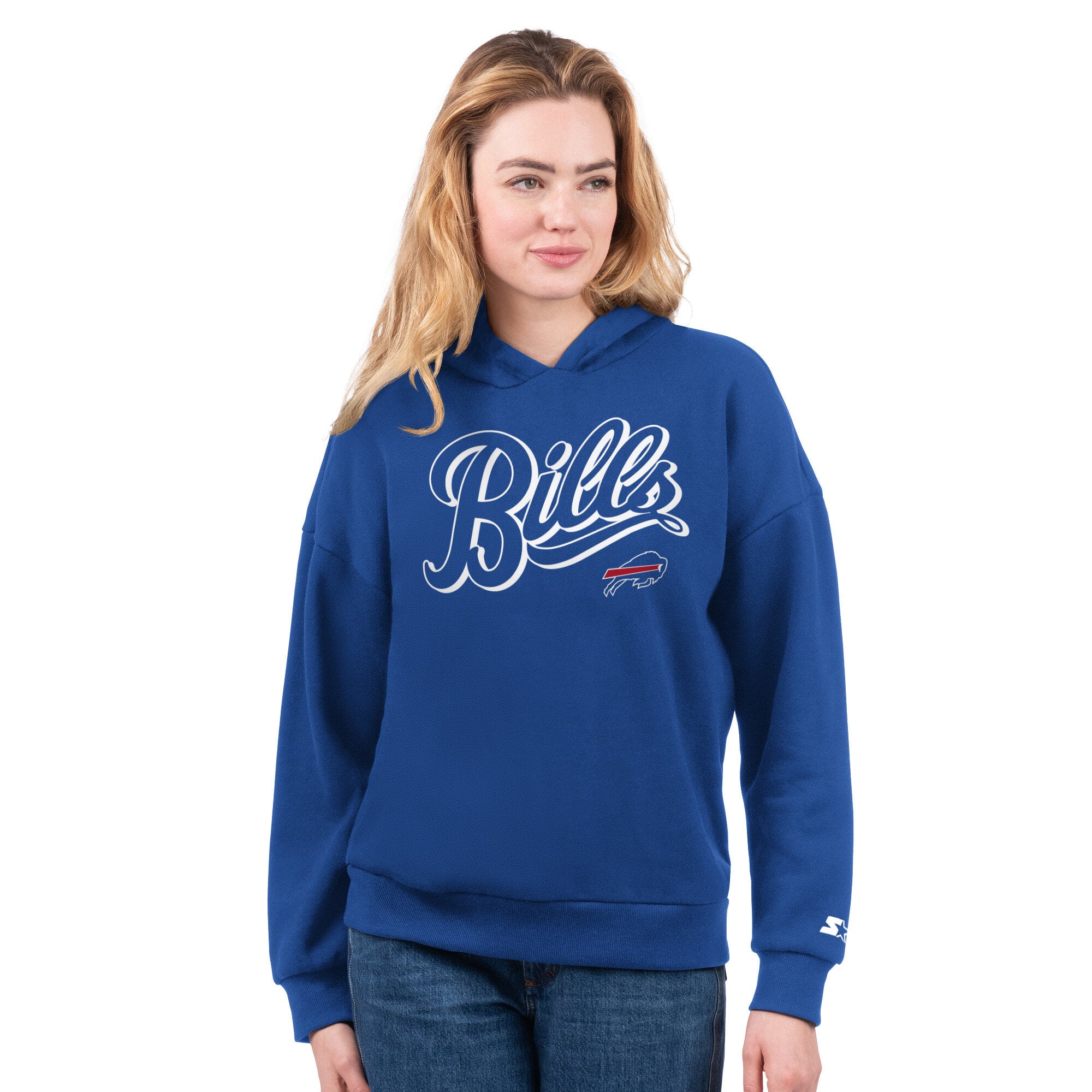 Ensemble sweat à capuche et t-shirt Starter rouge/bleu royal pour femme