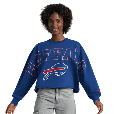 Buffalo Bills Starter Women's Bleachers Cropped Sweatshirt - Royal