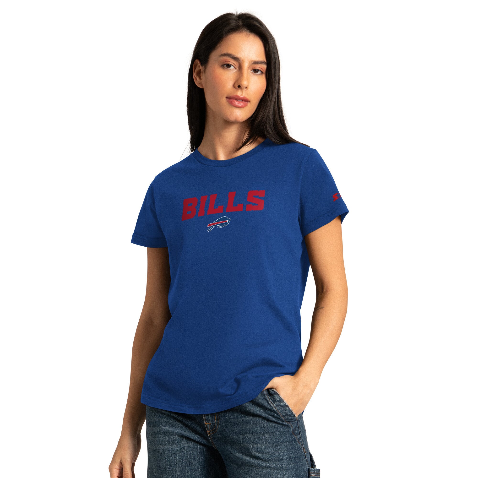 Pack de t-shirts à manches courtes et longues Starter Royal/Ash Buffalo Bills pour femmes