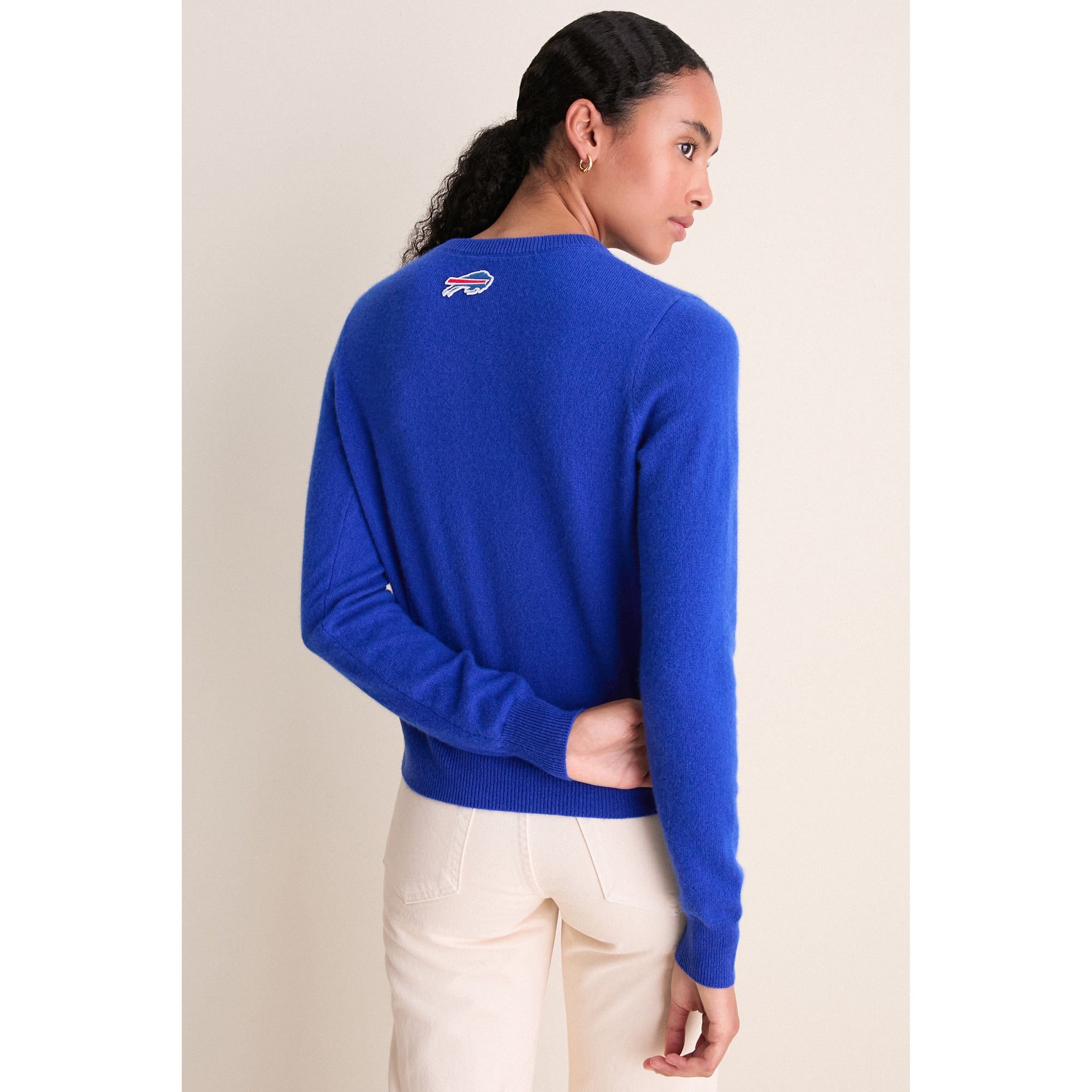 Women's Tuckernuck Royal Buffalo Bills Full-Button Cashmere Cardigan