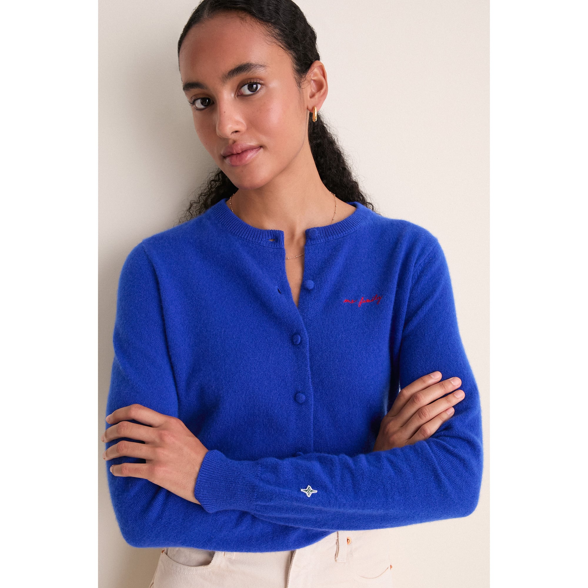 Women's Tuckernuck Royal Buffalo Bills Full-Button Cashmere Cardigan