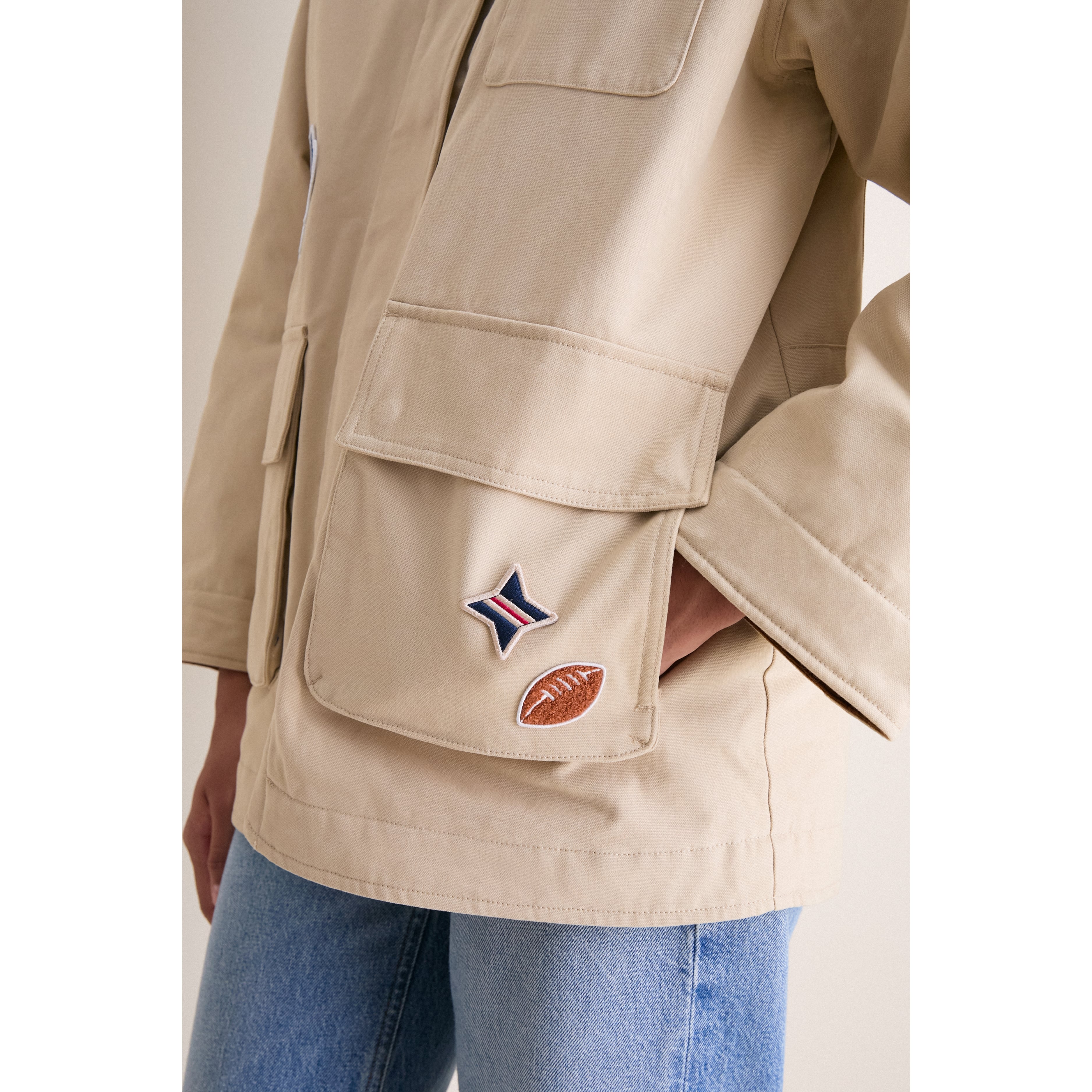Veste de grange Tuckernuck Stone Buffalo Bills pour femme, à boutons-pression.