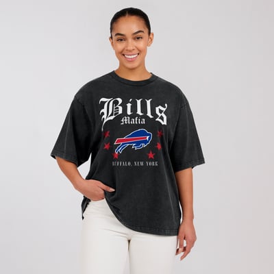  Buffalo Bills WEAR by Erin Andrews Women's Bills Mafia Boyfriend T-Shirt - Black