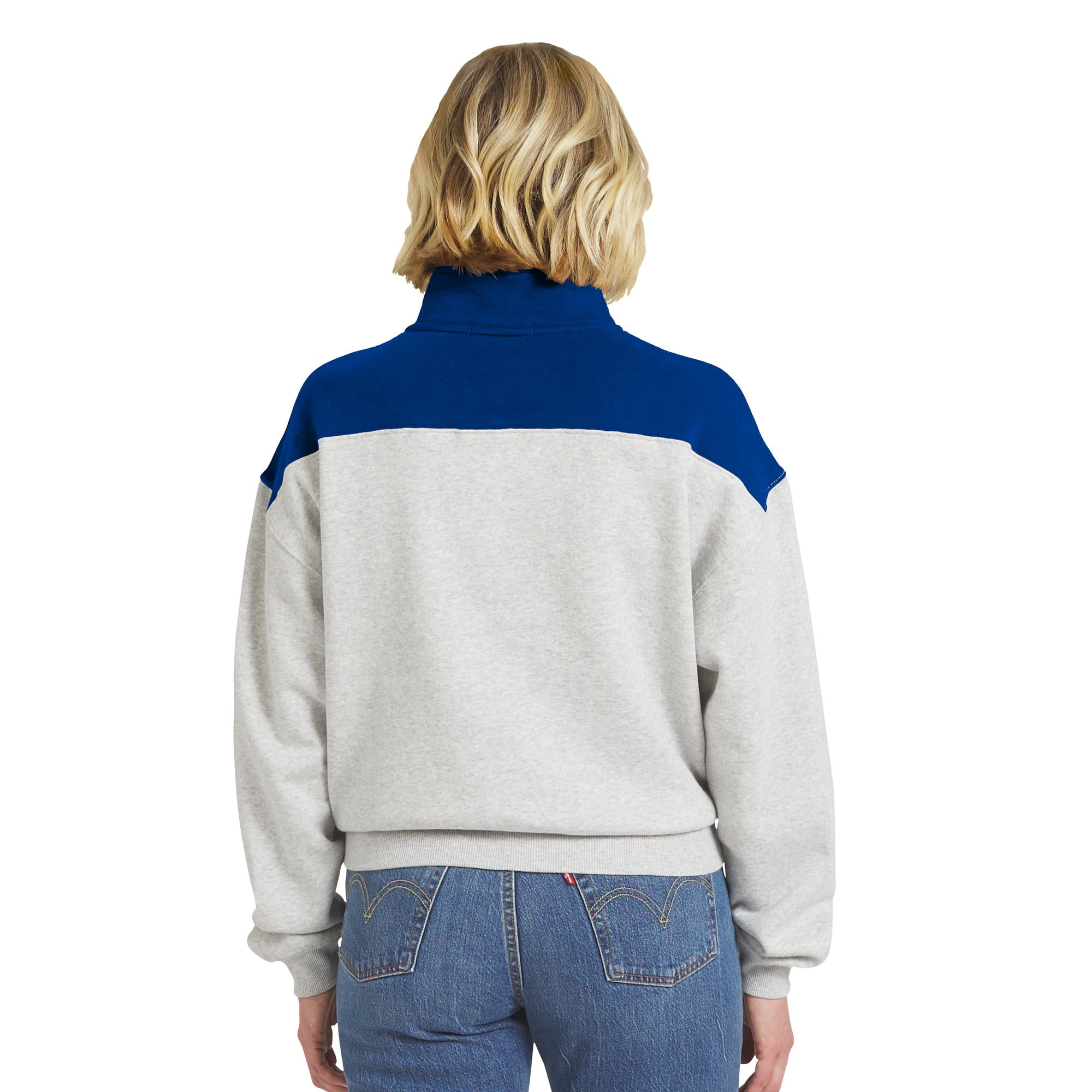 Pull à demi-zip en gris chiné Buffalo Bills de la marque WEAR by Erin Andrews pour femme