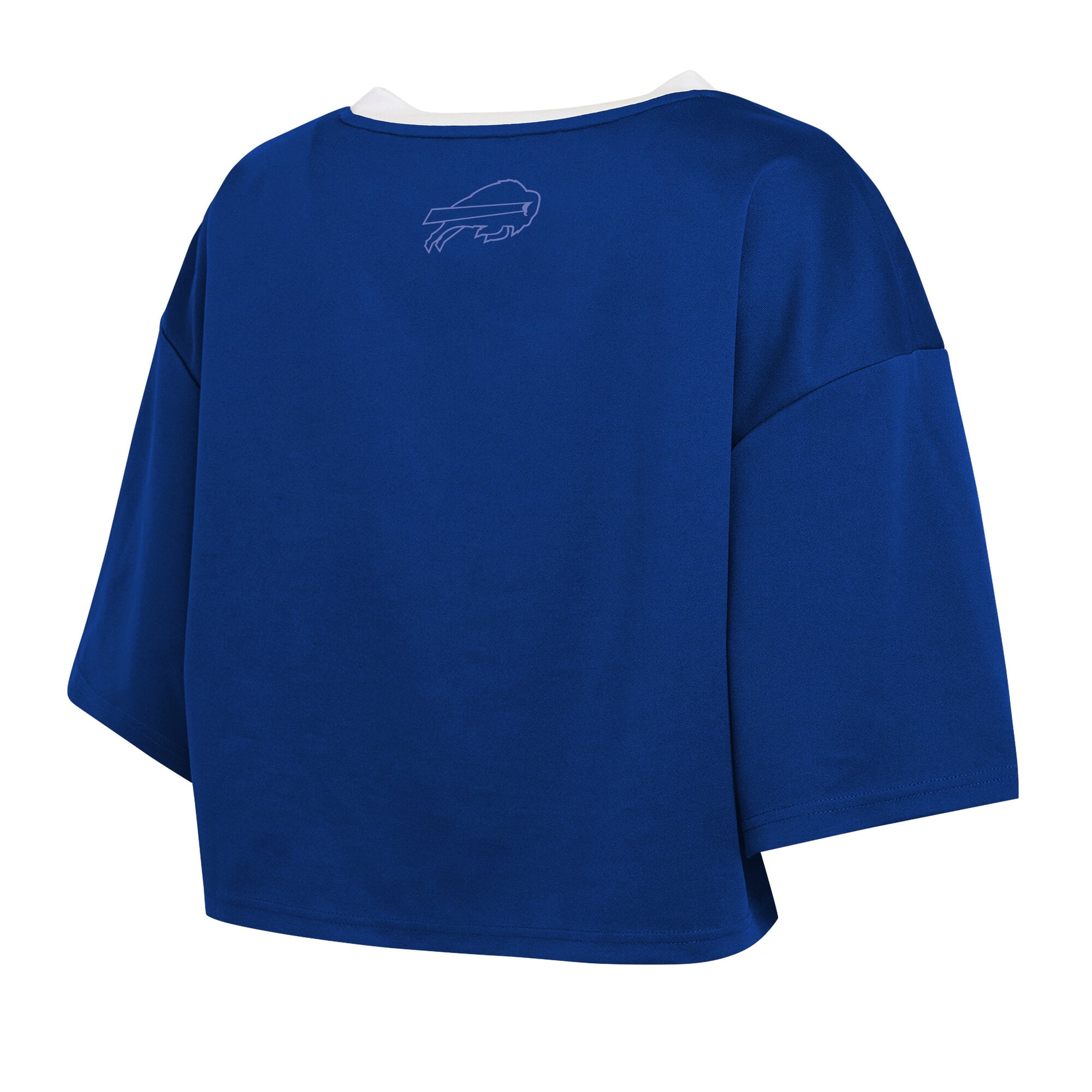 Women's WEAR by Erin Andrews Royal Buffalo Bills Cropped V-Neck Jersey T-Shirt