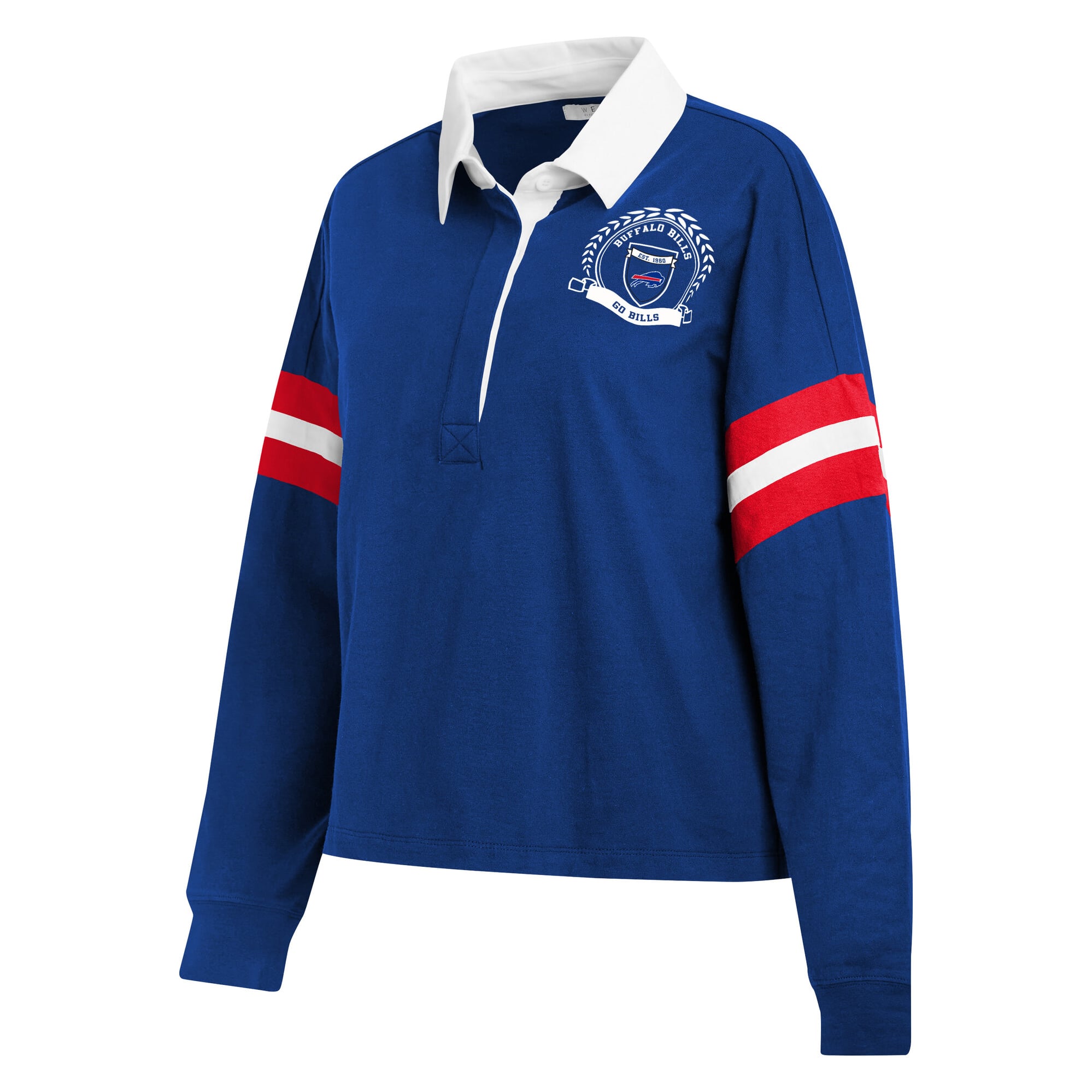 T-shirt à manches longues pour femmes WEAR by Erin Andrews Royal Buffalo Bills Rugby