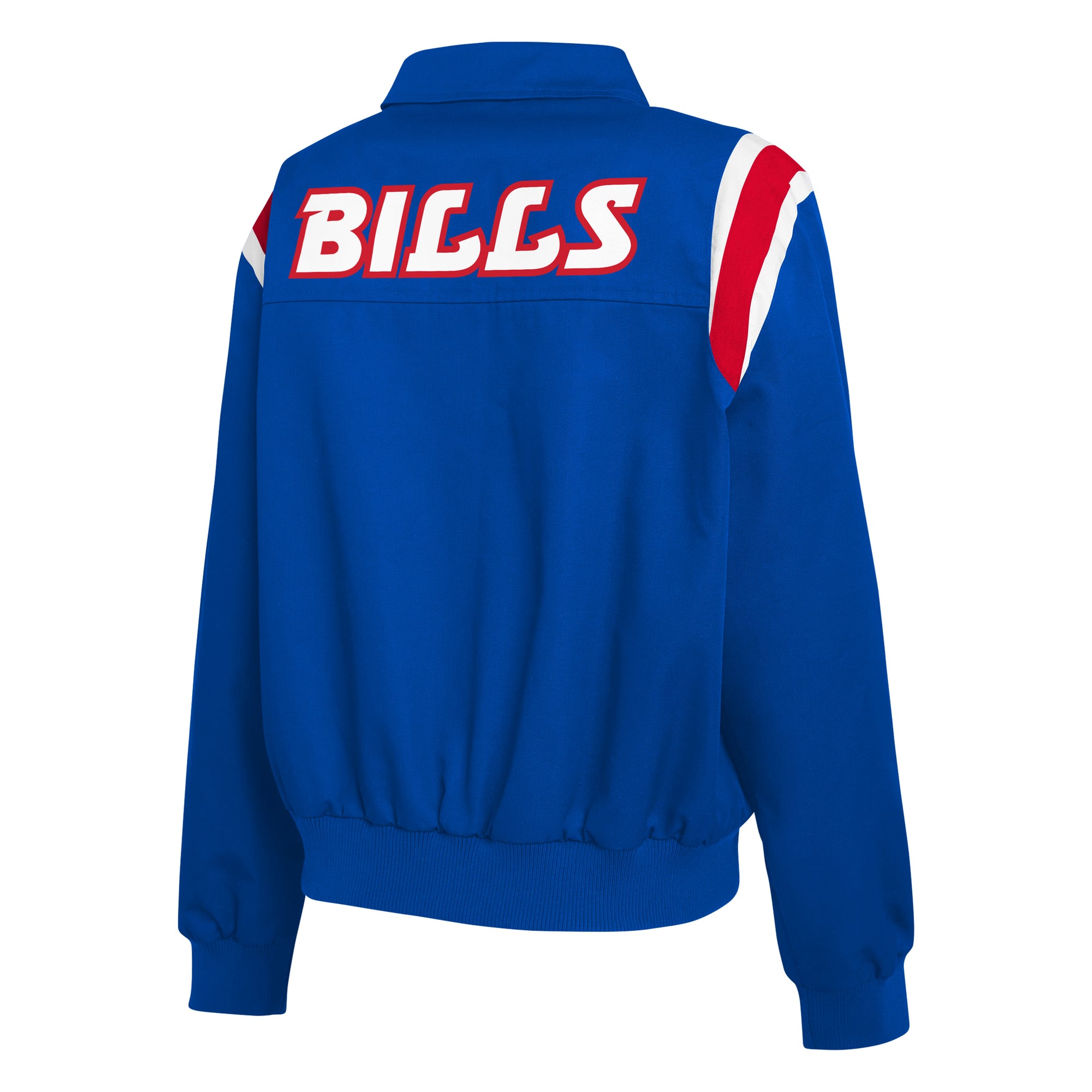 Veste zippée intégrale en sergé à rayures sur les épaules, modèle Royal Buffalo Bills, de la collection WEAR by Erin Andrews pour femmes