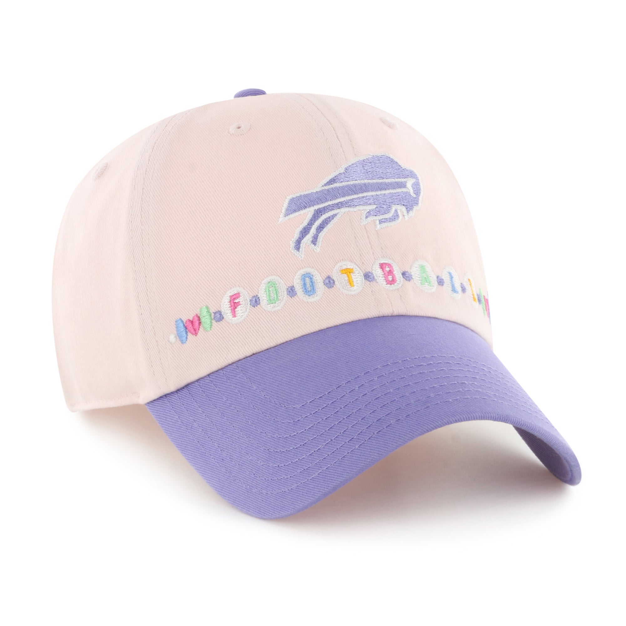 Youth '47 Pink/Purple Buffalo Bills Friendship Bracelet Clean Up Adjustable Hat