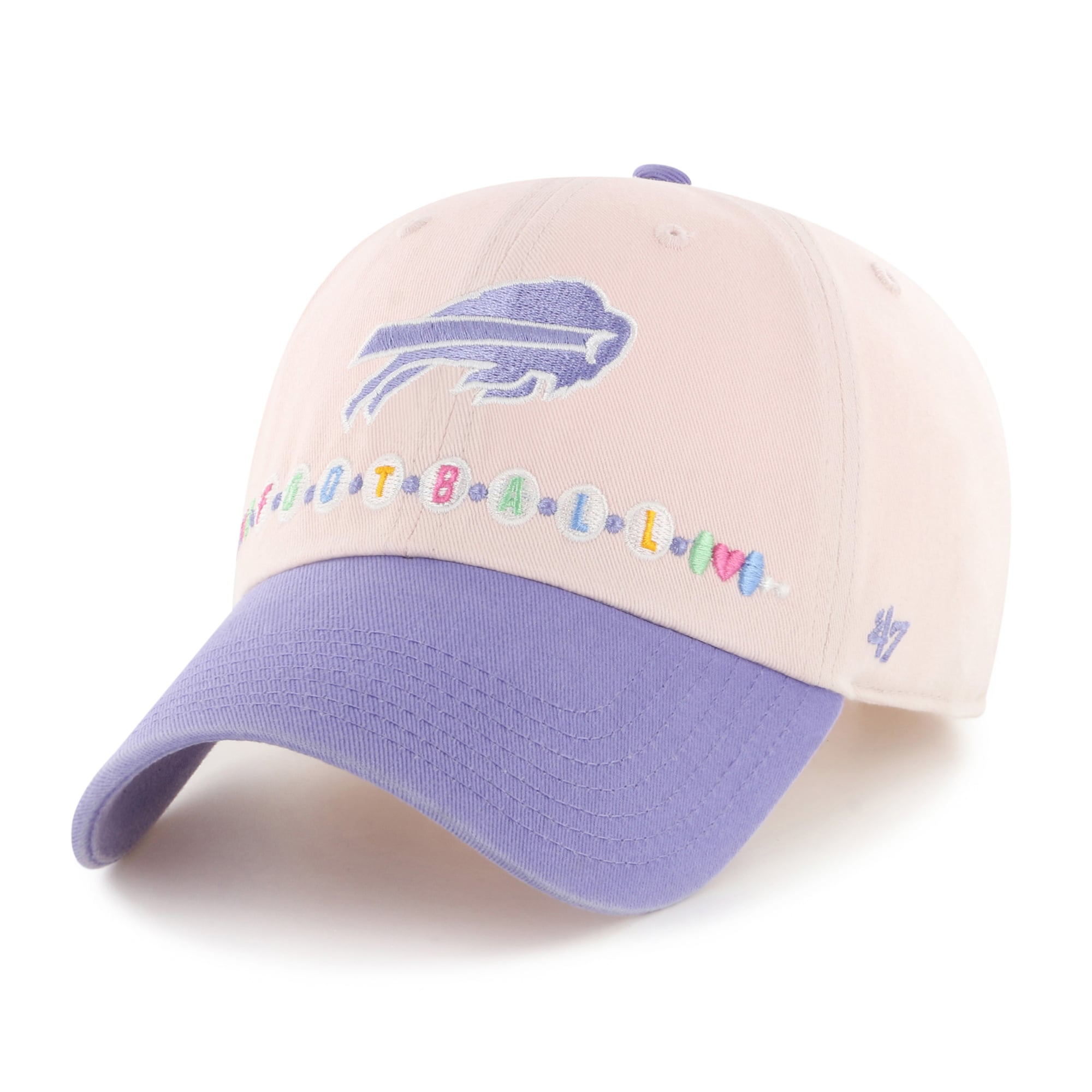 Youth '47 Pink/Purple Buffalo Bills Friendship Bracelet Clean Up Adjustable Hat
