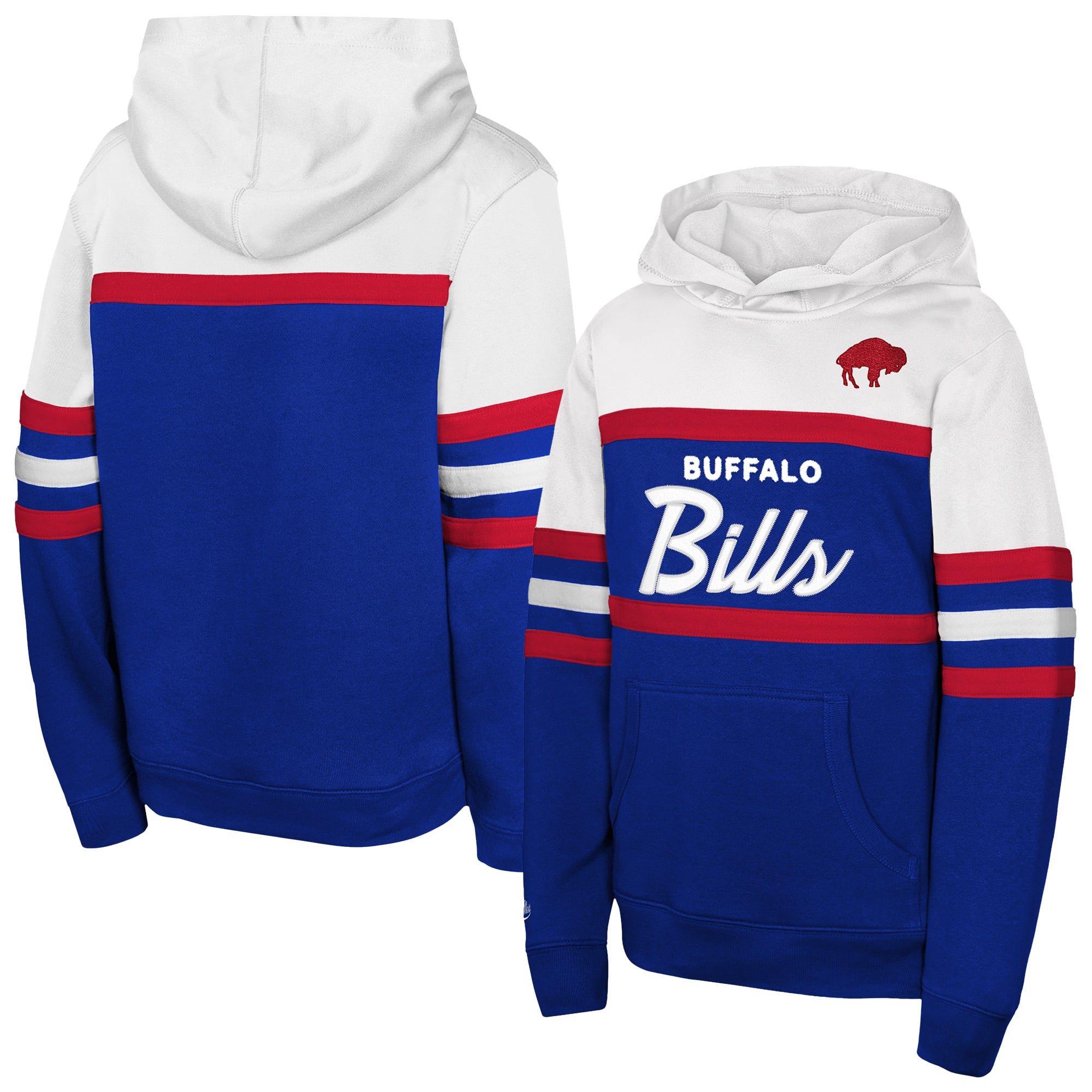 Youth Mitchell & Ness  Royal Buffalo Bills Throwback Head Coach Hoodie