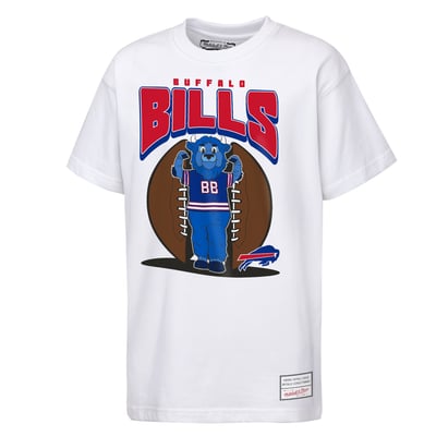  Buffalo Bills Mitchell & Ness Youth Mascot Mania T-Shirt - White
